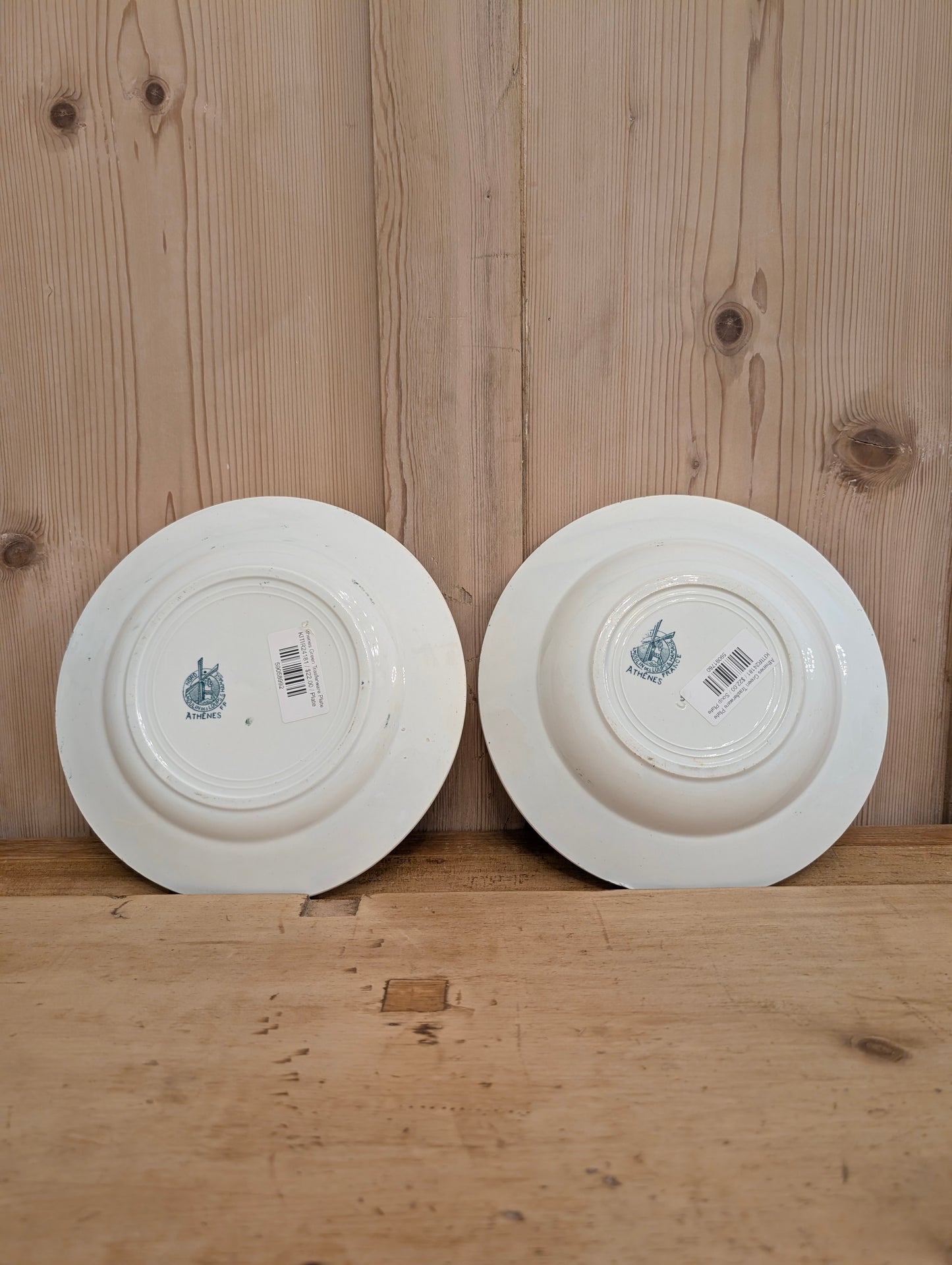 Athenes Green Transferware Plate