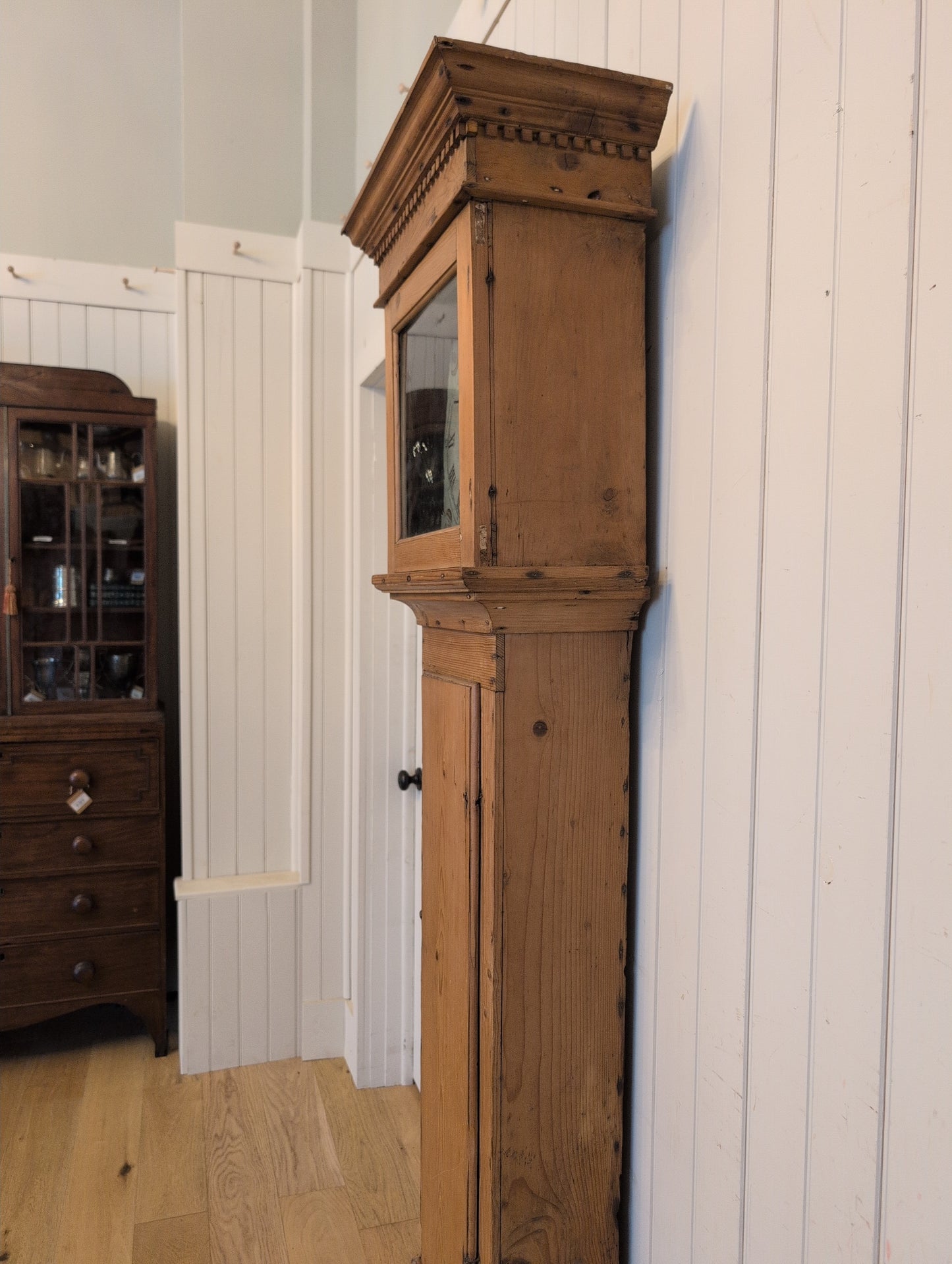 French Pine Longcase Clock