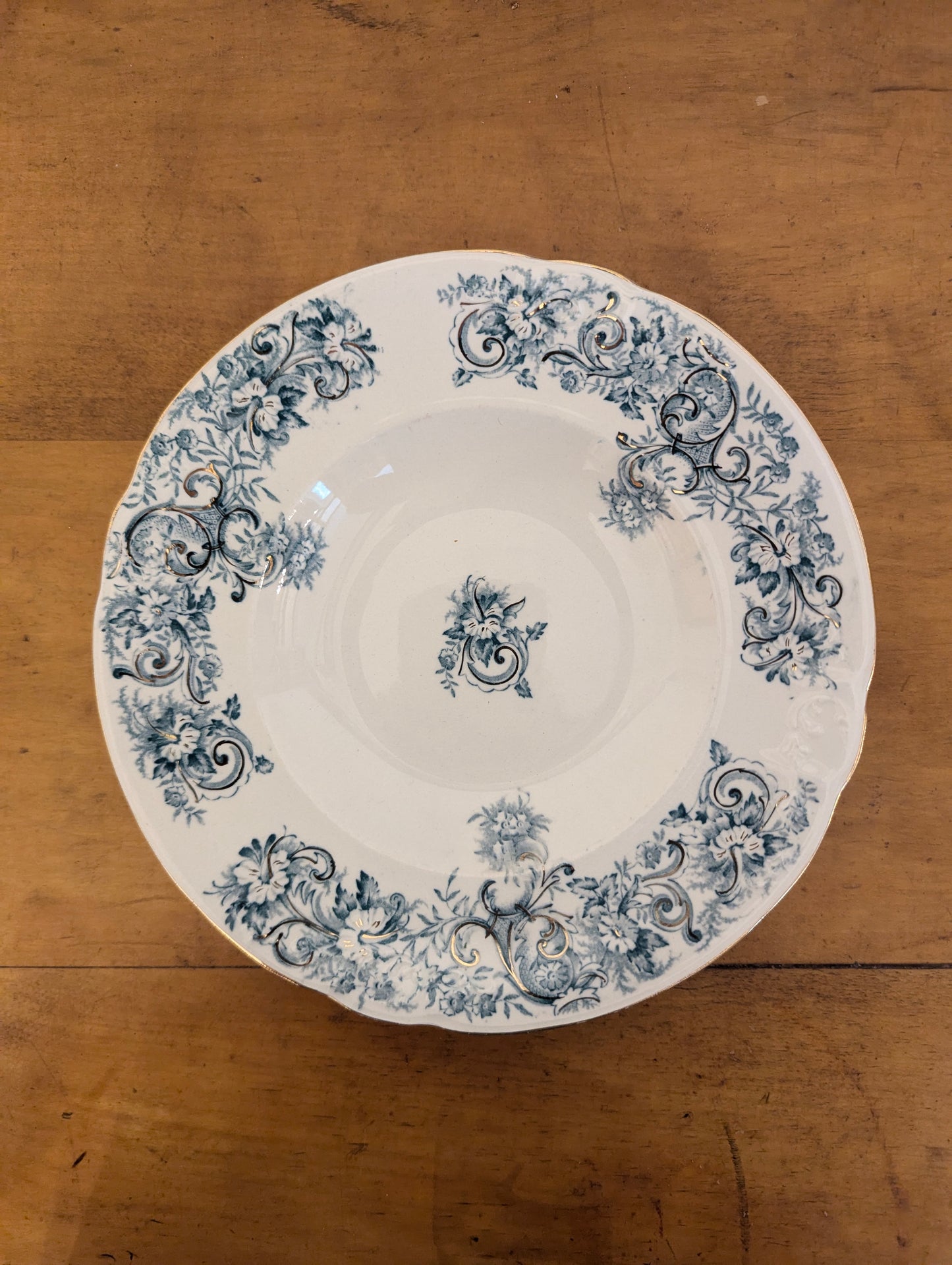 KT&K Teal Pattern Ironstone Plate