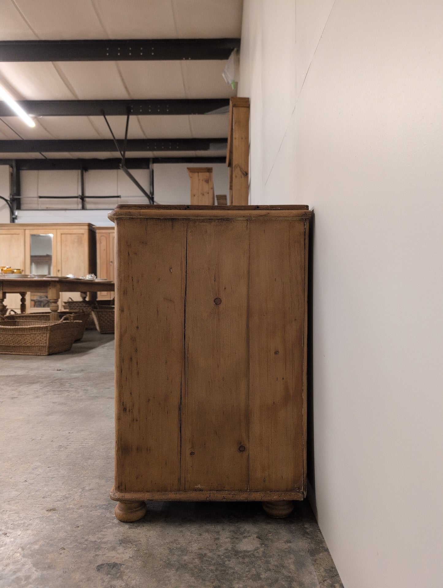 English Pine 3 Drawer Bedside