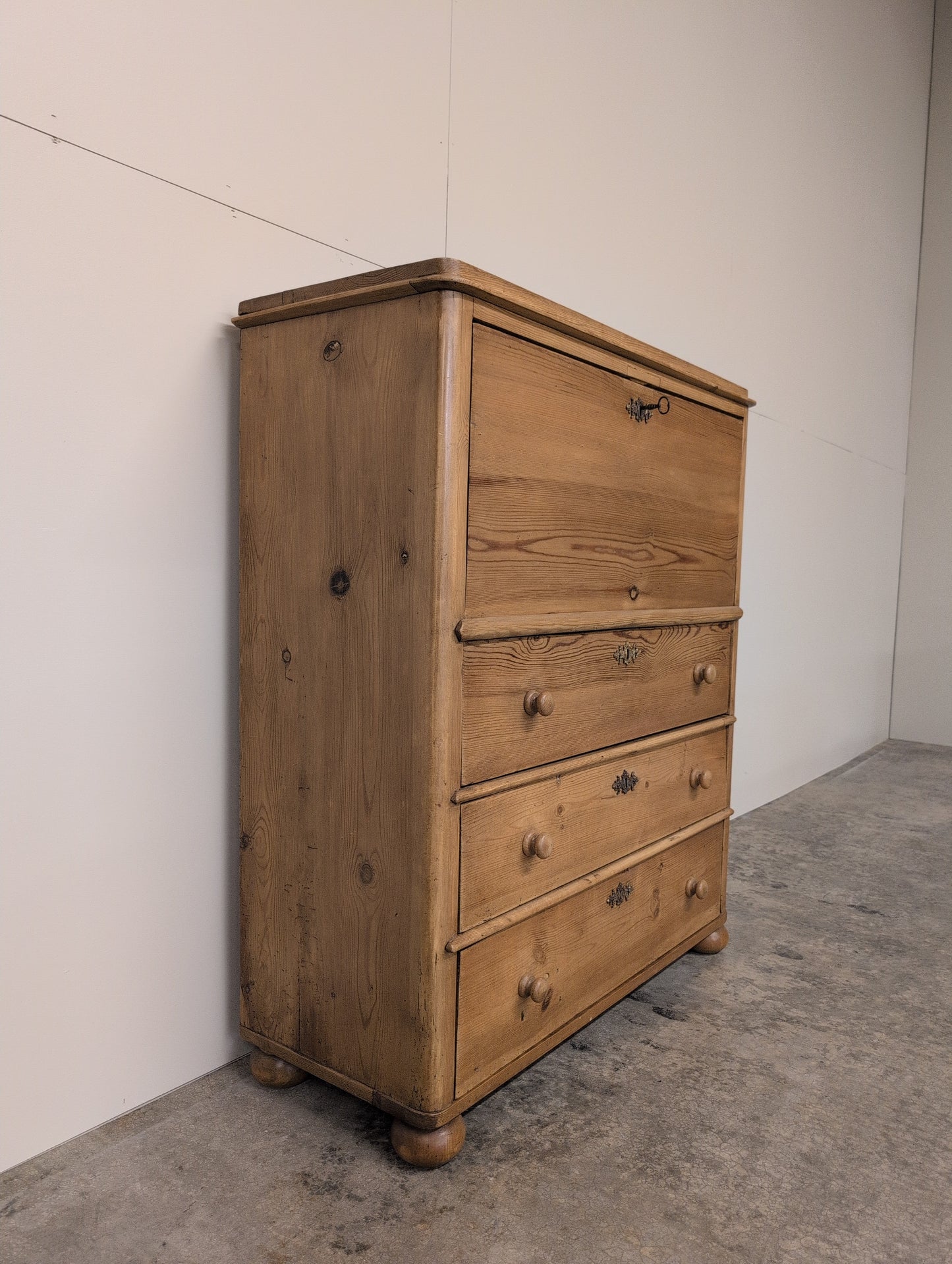 European Pine Secretary Desk