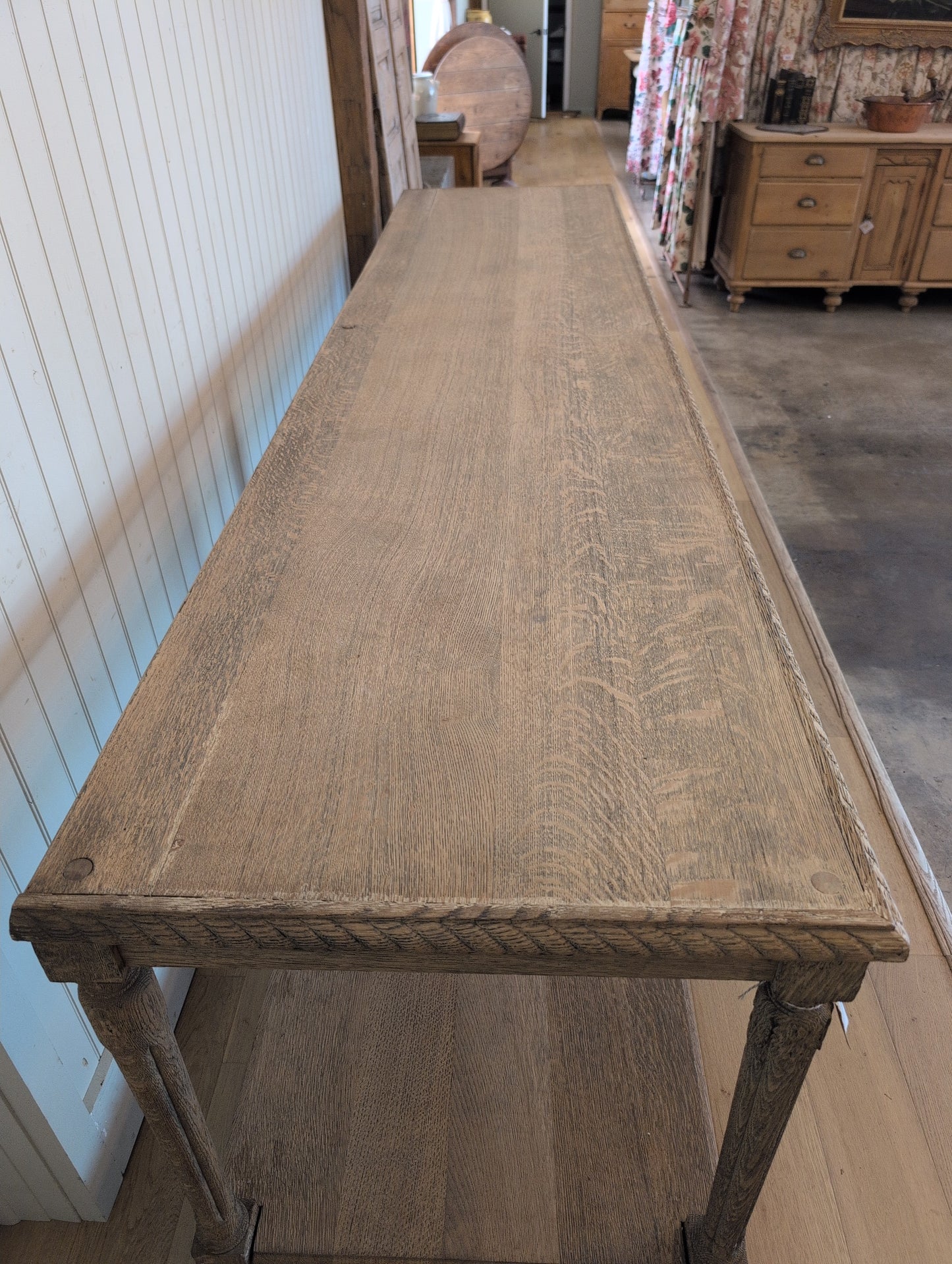 Scrubbed Oak Belgian Drapers Table 2