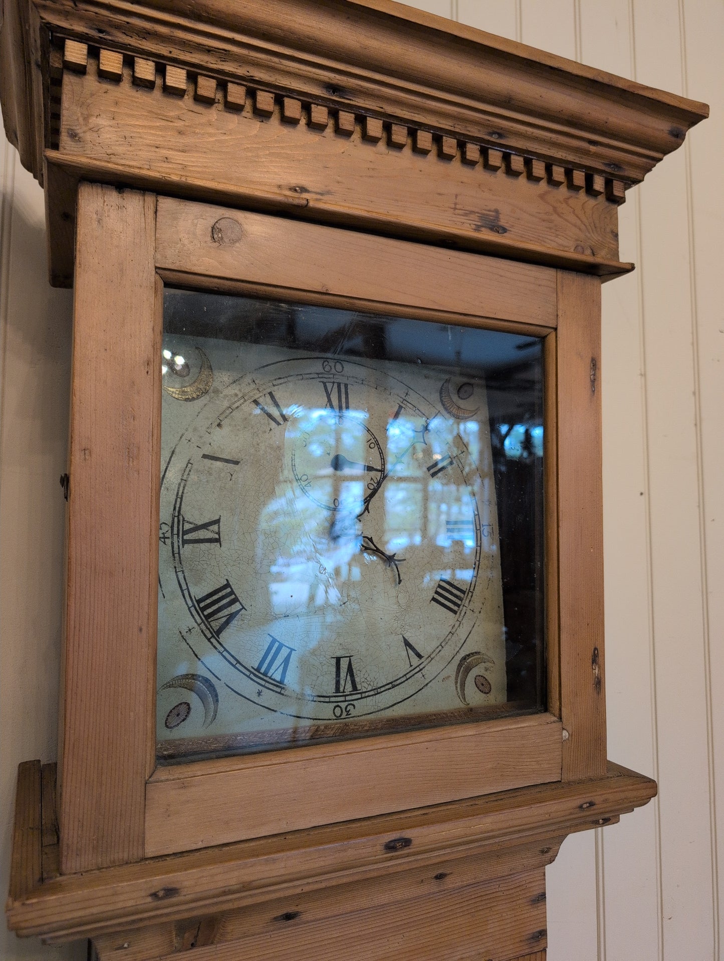 French Pine Longcase Clock