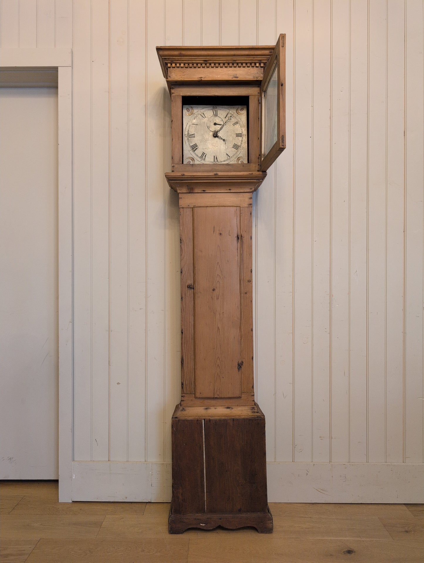 French Pine Longcase Clock