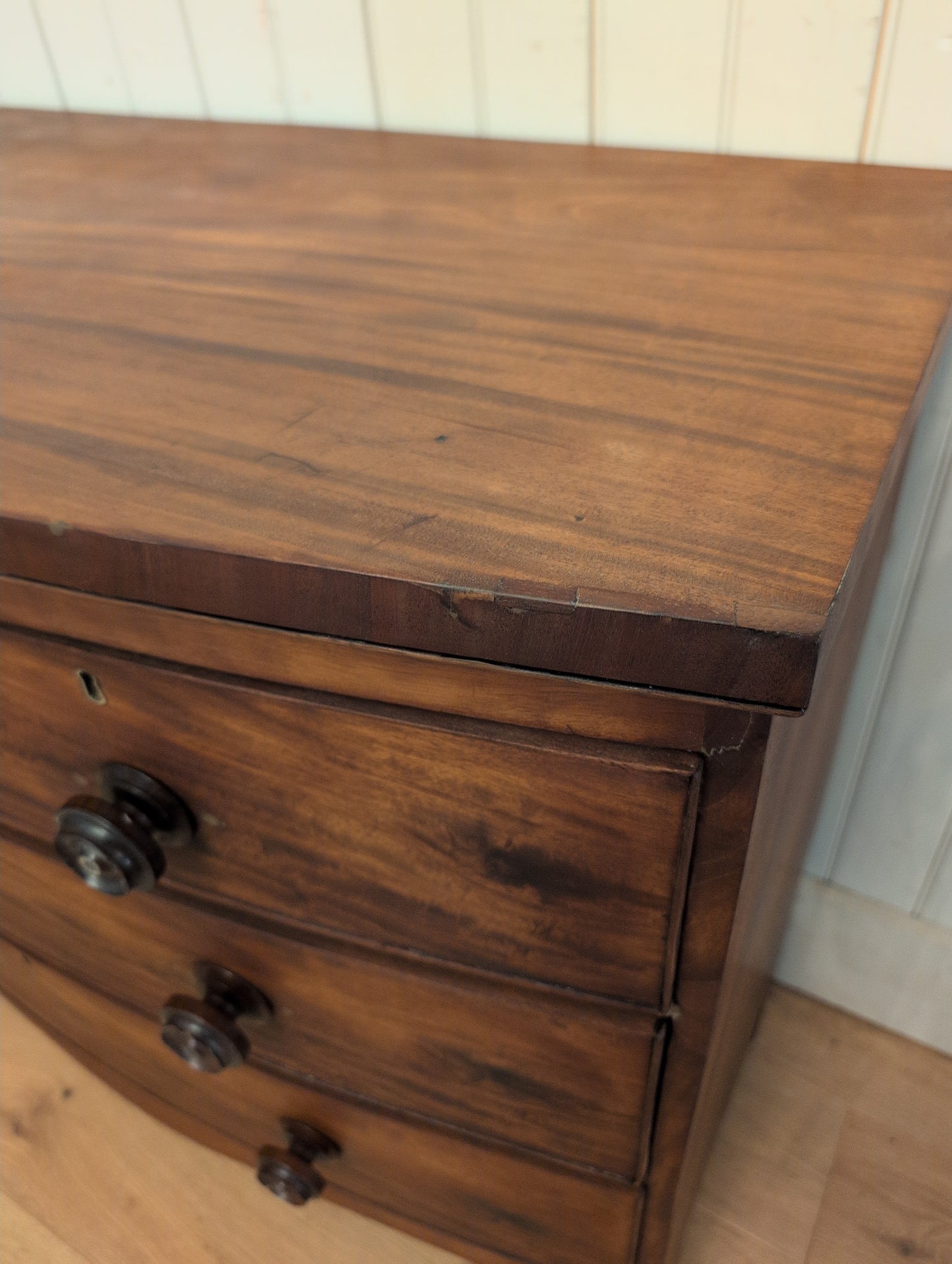 Mahogany 2 Over 2 Bow Front Chest