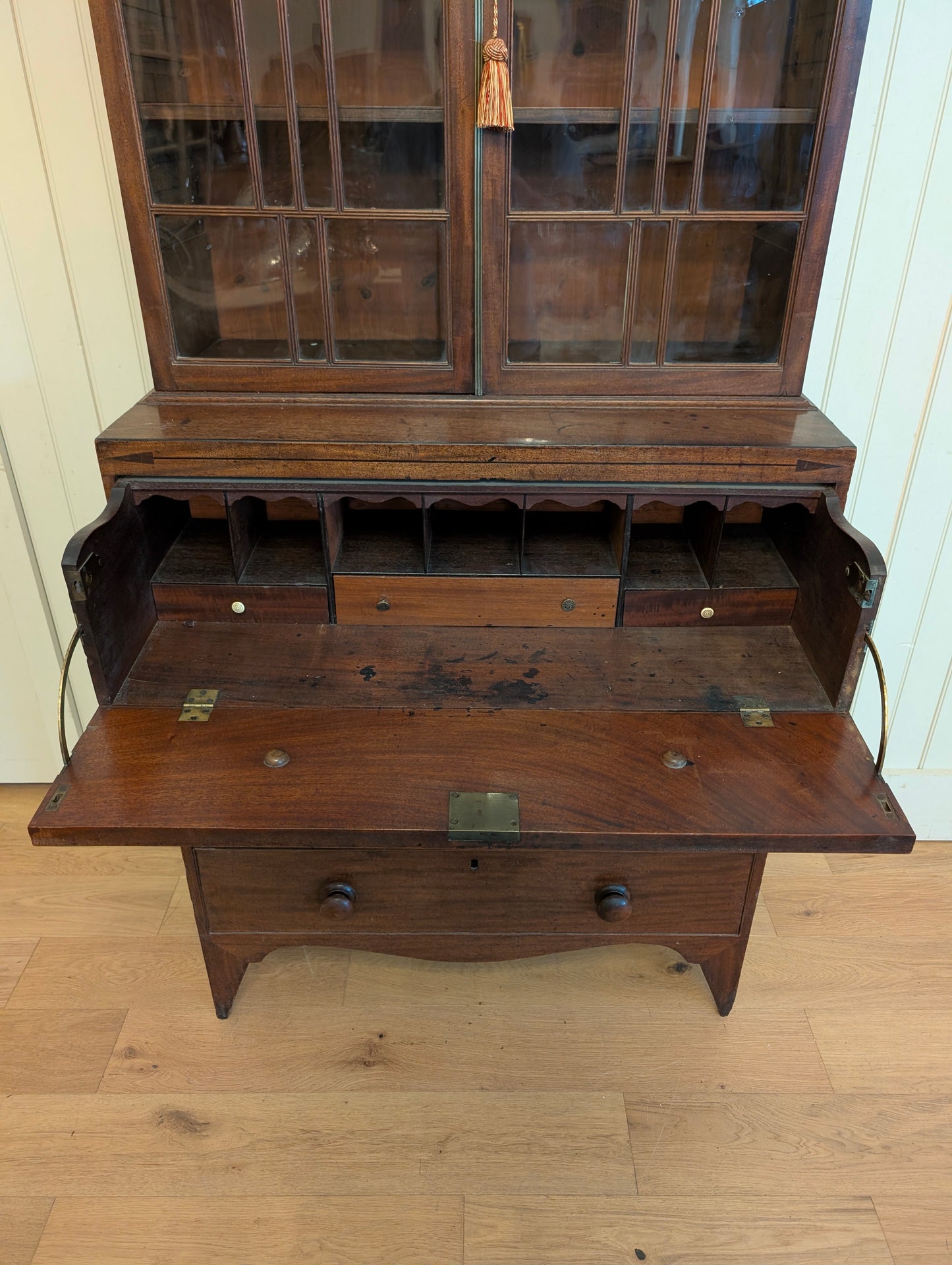 Mahogany Glass Door Secretaire
