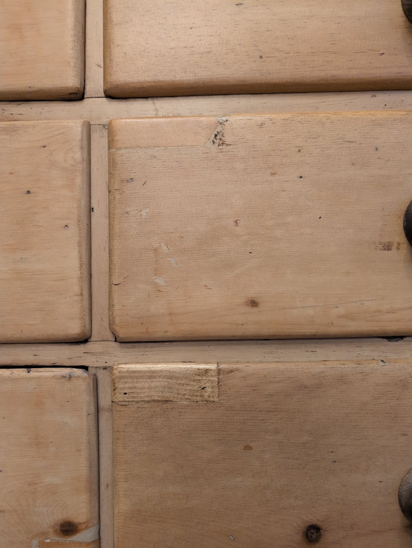 English Pine Bank of 9 Drawers