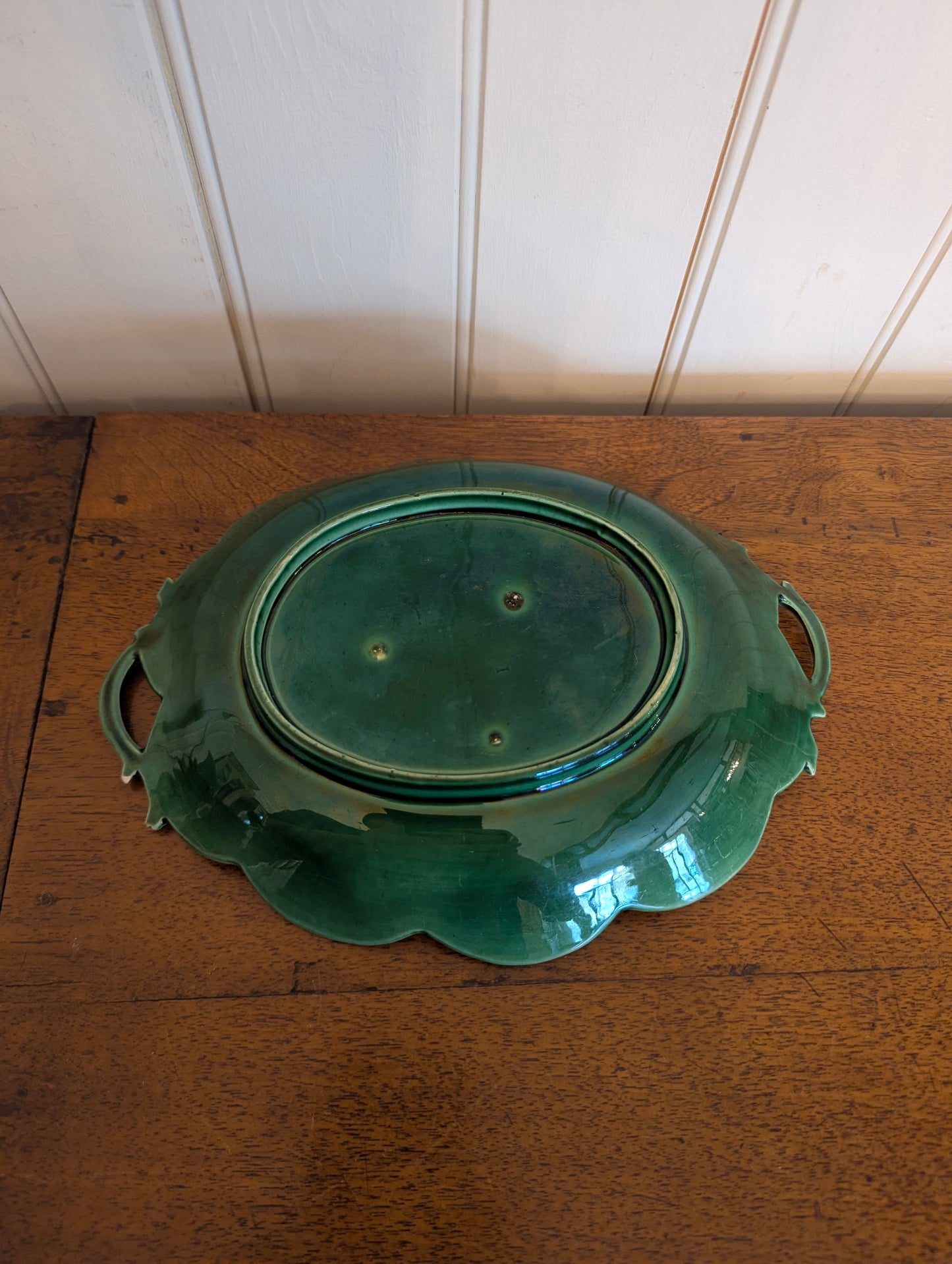 Majolica Grape Leaf Platter