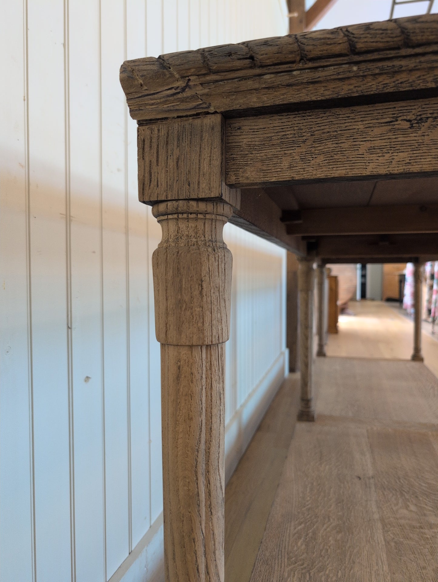 Scrubbed Oak Belgian Drapers Table 3