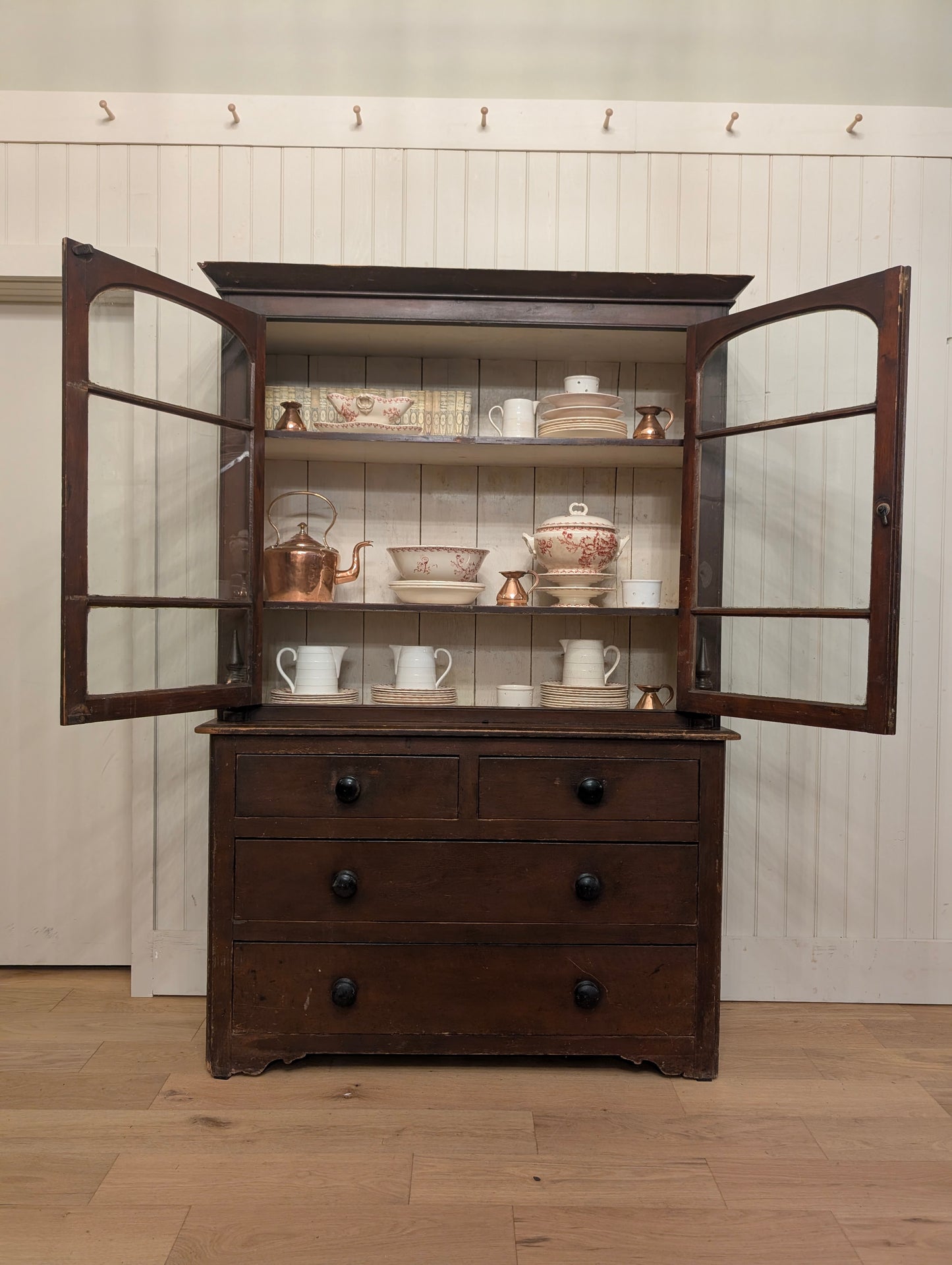 Painted Pine Glazed Hutch