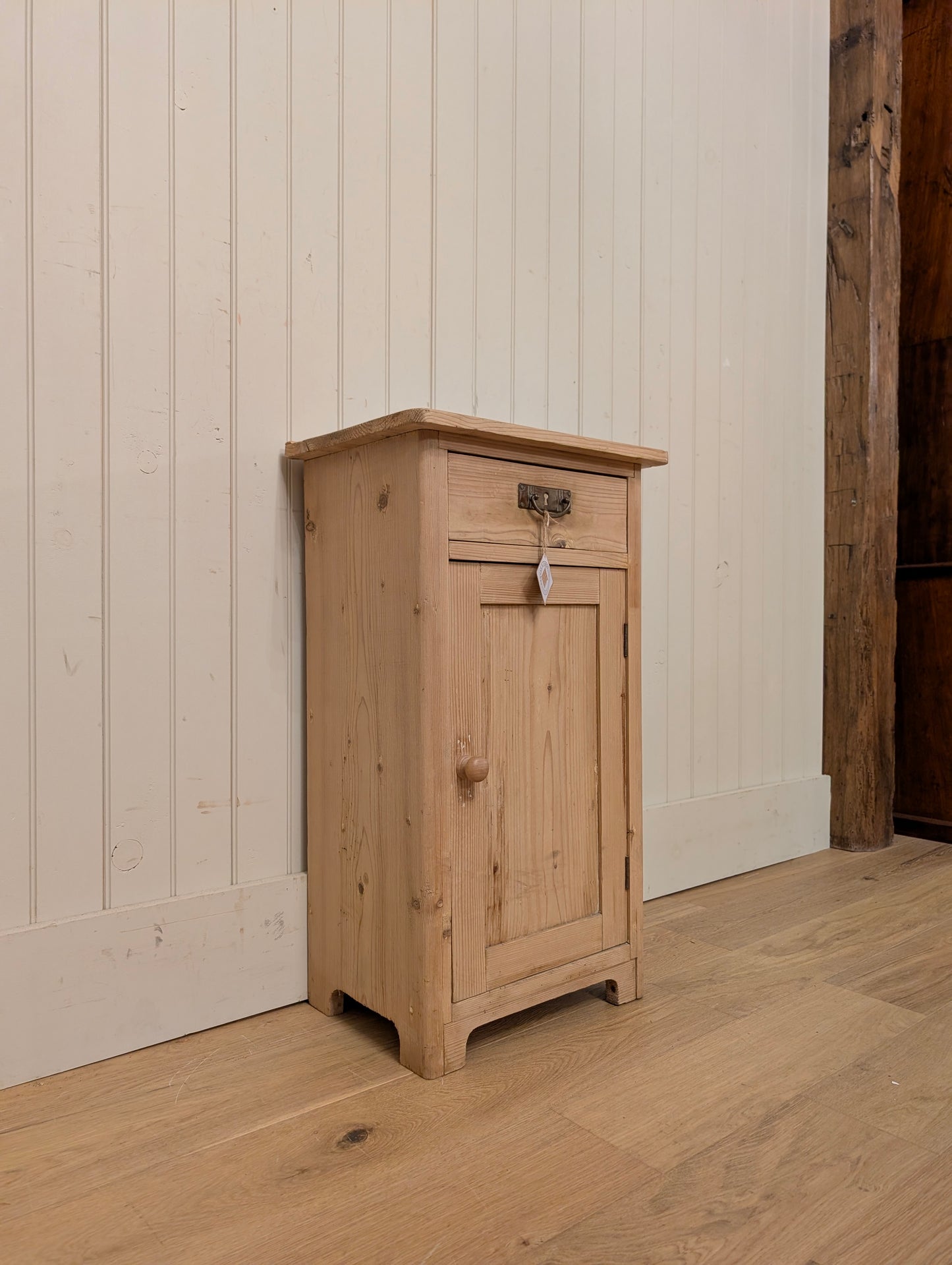 Stripped Pine Bedside Cupboard