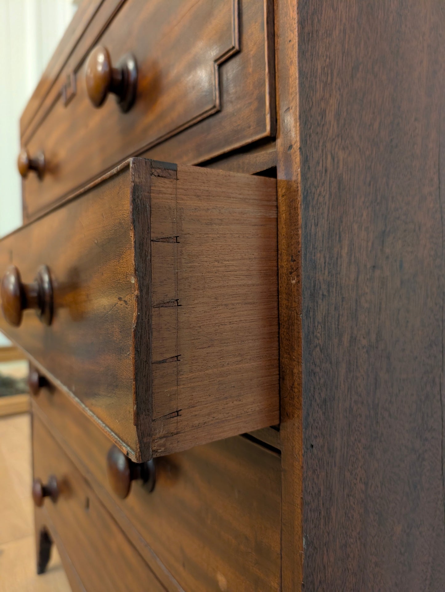 Mahogany Glass Door Secretaire