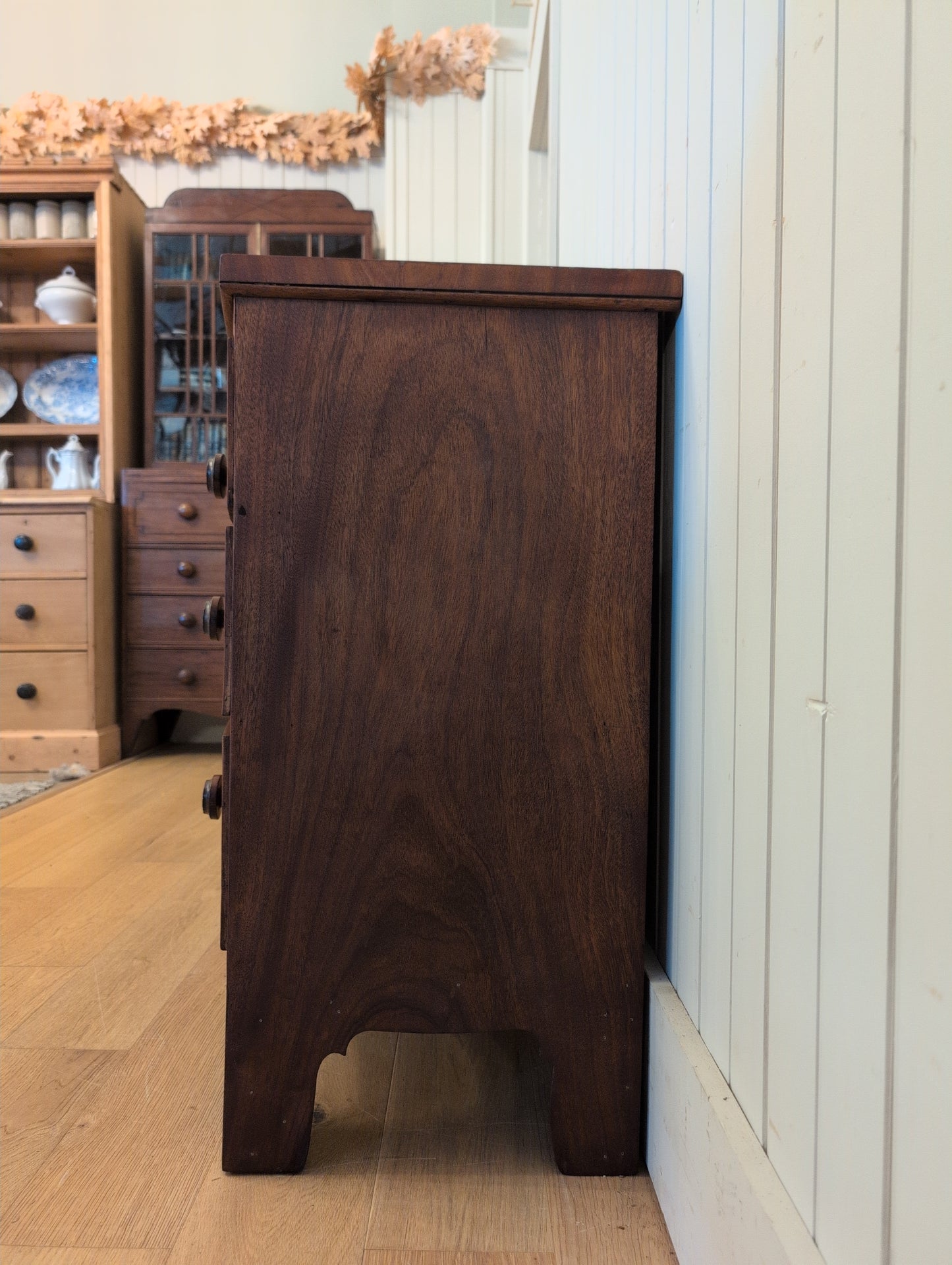 Mahogany 2 Over 2 Bow Front Chest