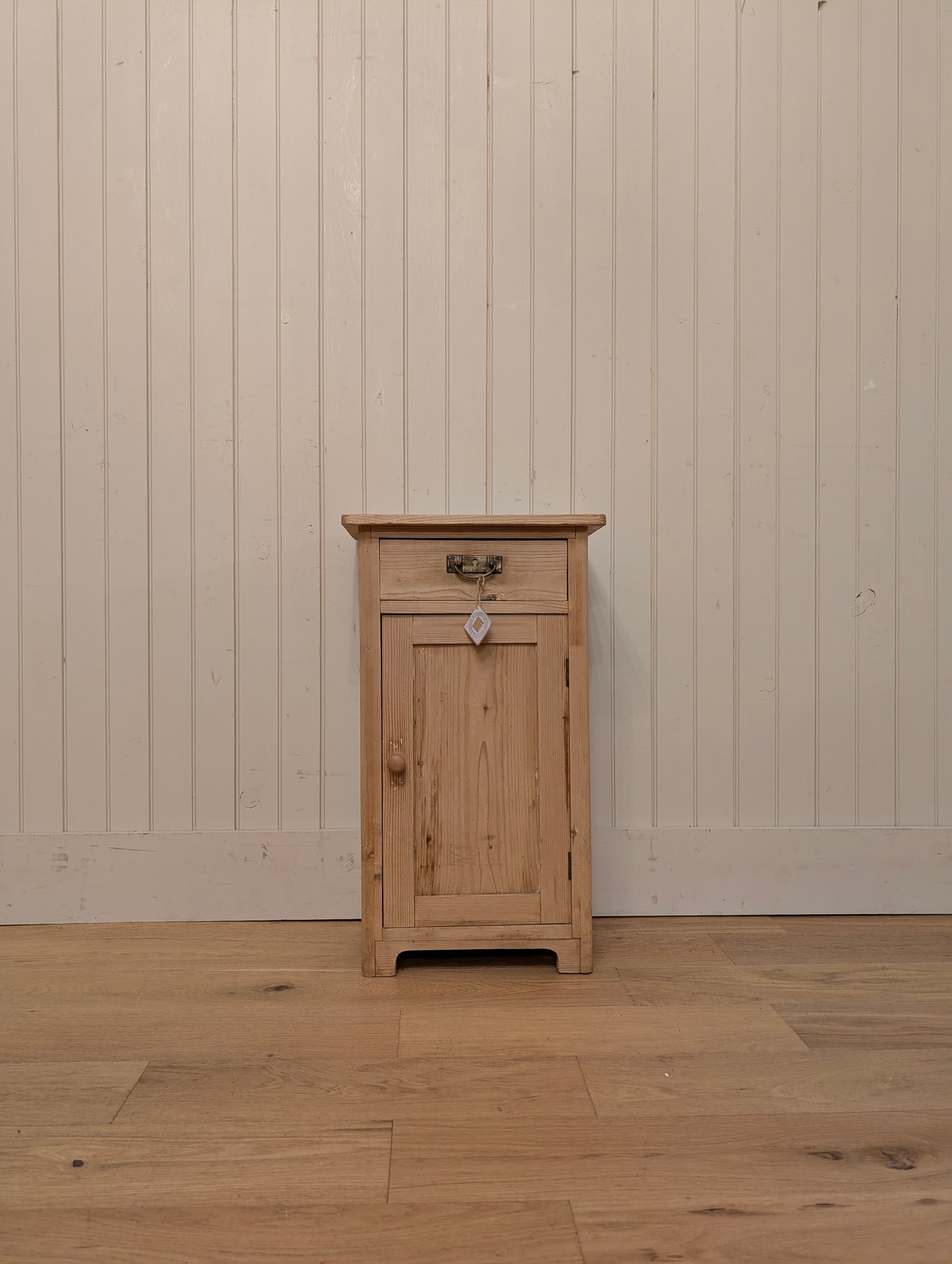 Stripped Pine Bedside Cupboard