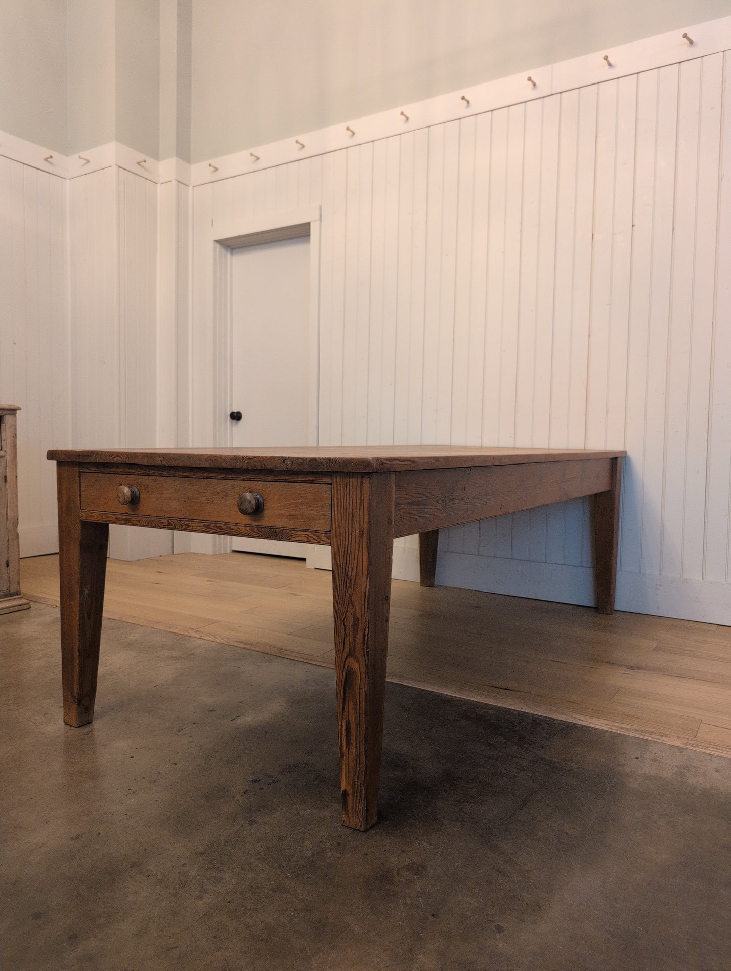 Victorian Pine 2 Drawer Dining Table