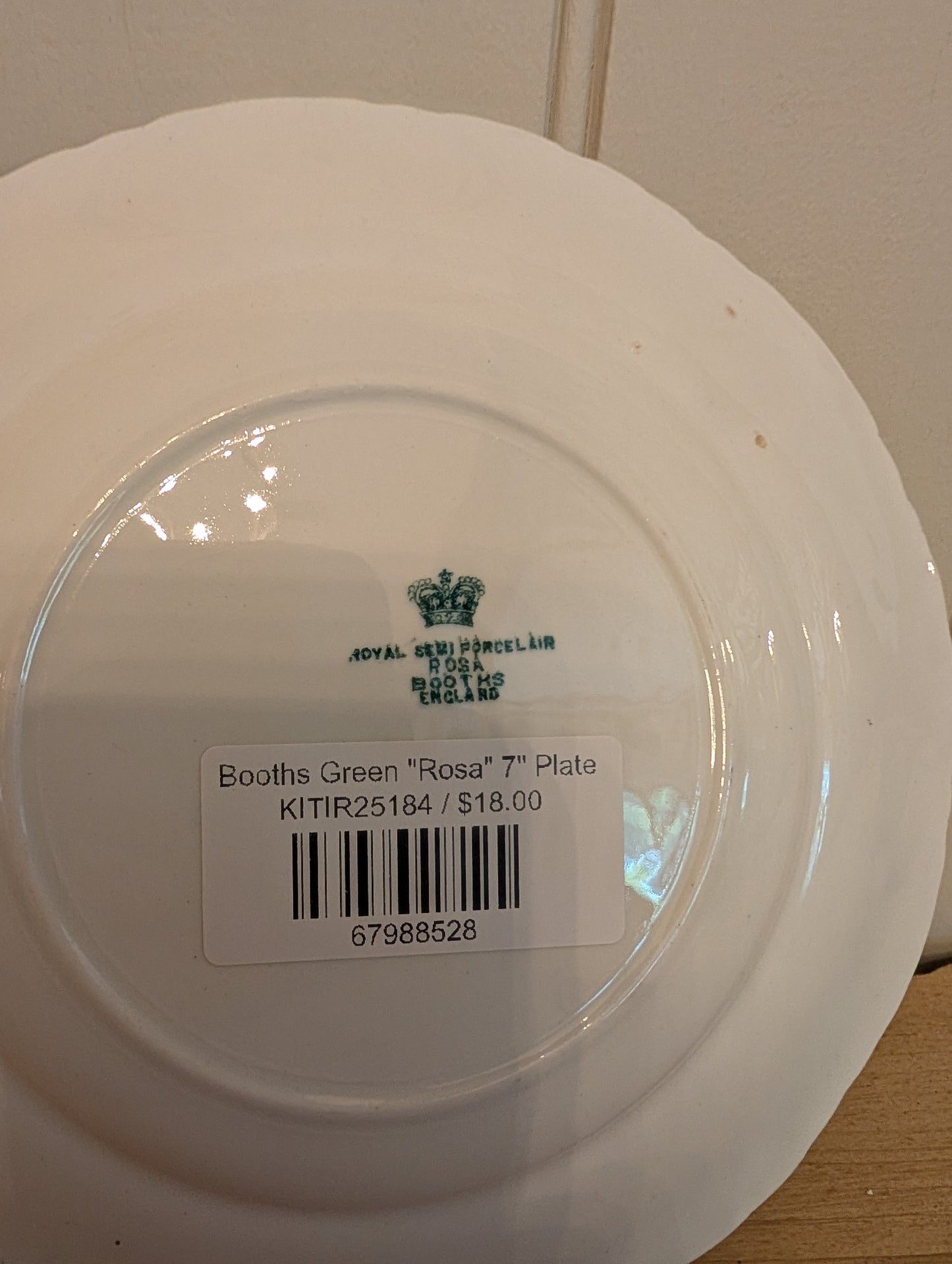 Booths Green "Rosa" 7" Plate