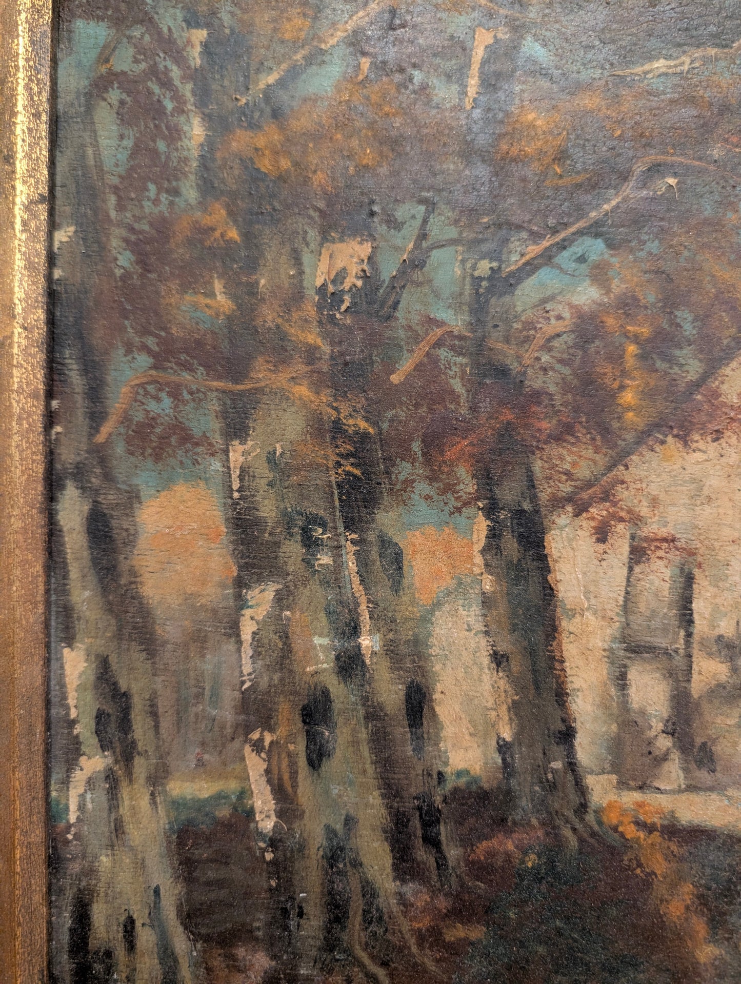 Autumn Church Painting on Board