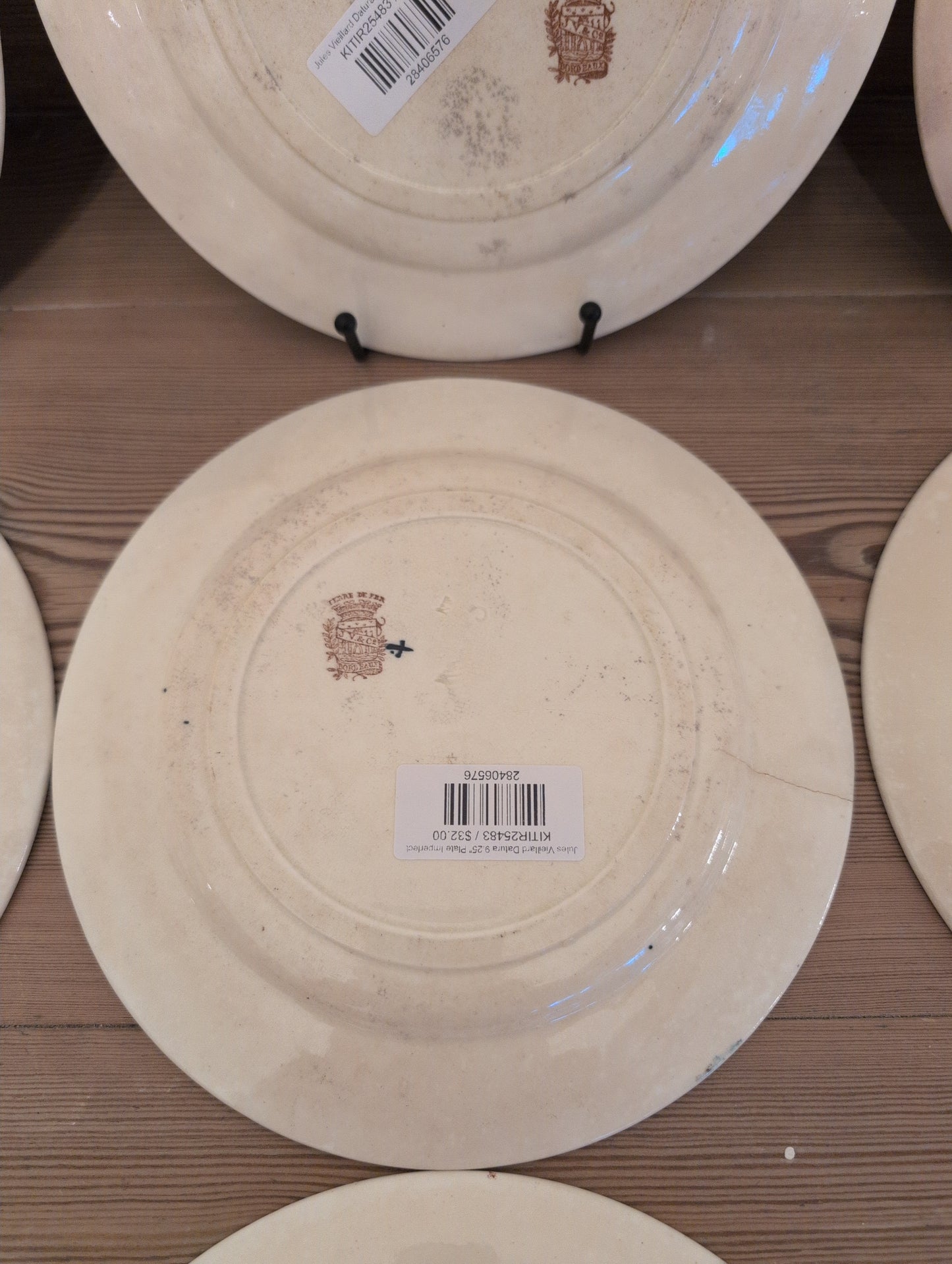 Jules Vieillard Datura 9.25" Plate Imperfect