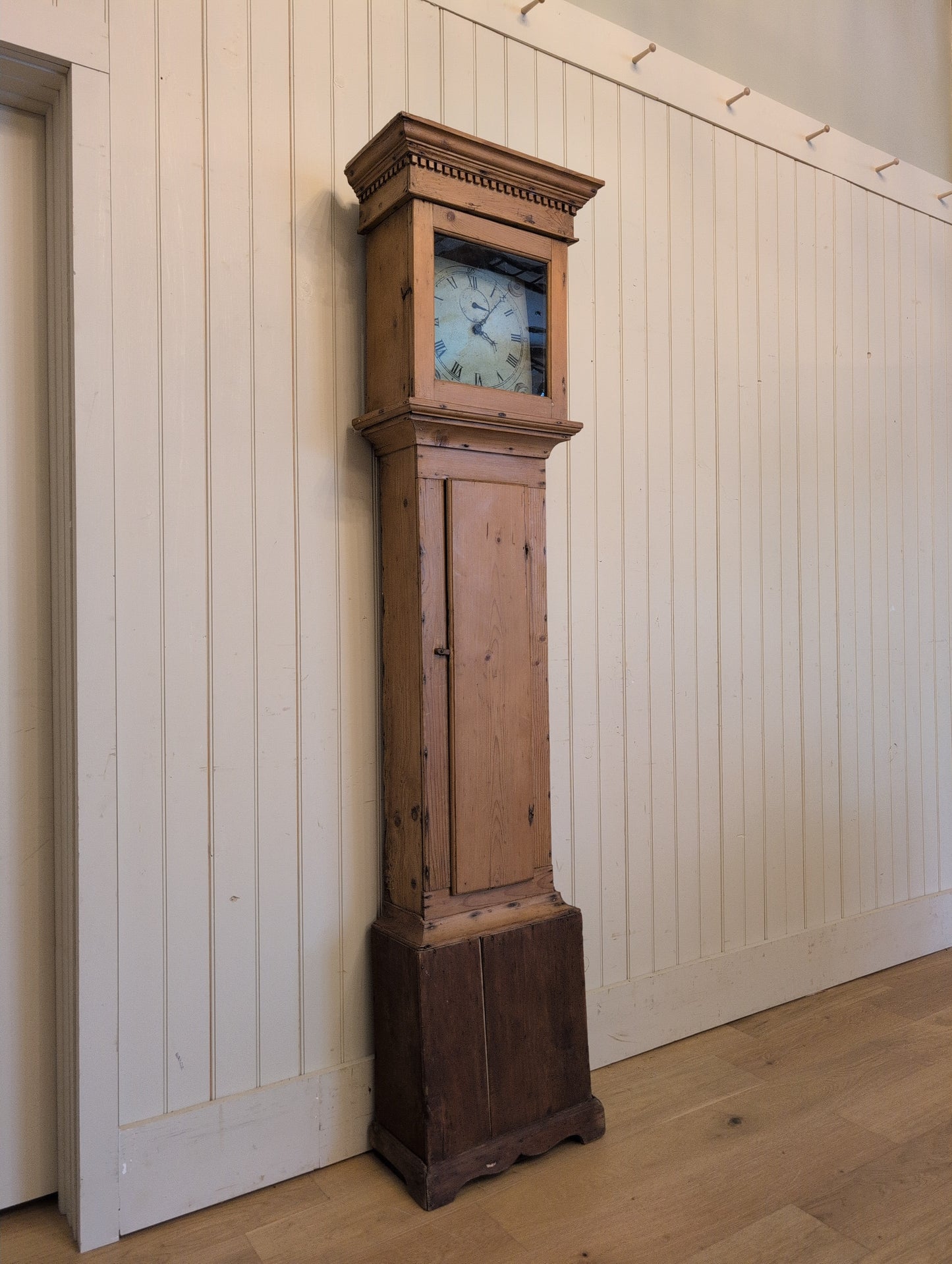 French Pine Longcase Clock