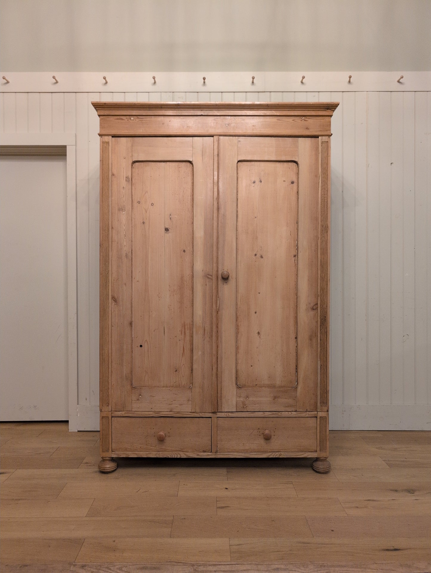 Traditional English Pine Wardrobe