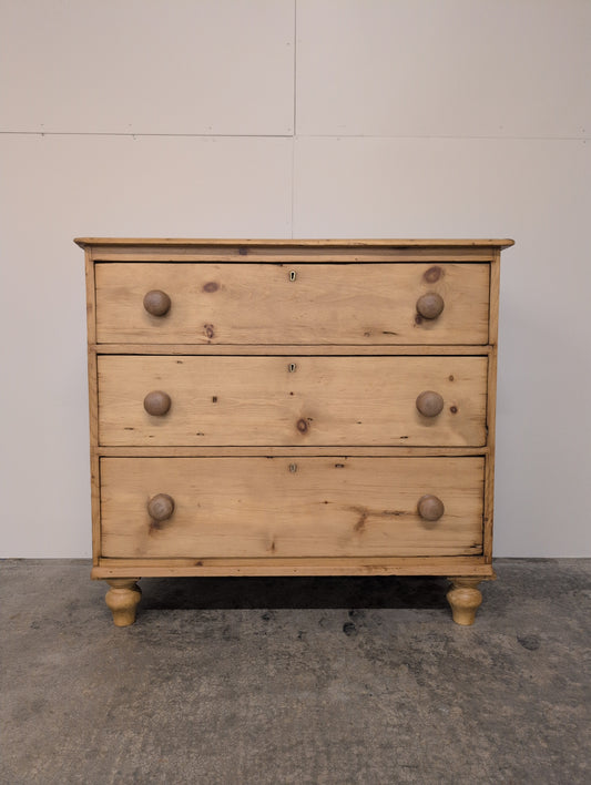 Nutty Brown English Pine Chest