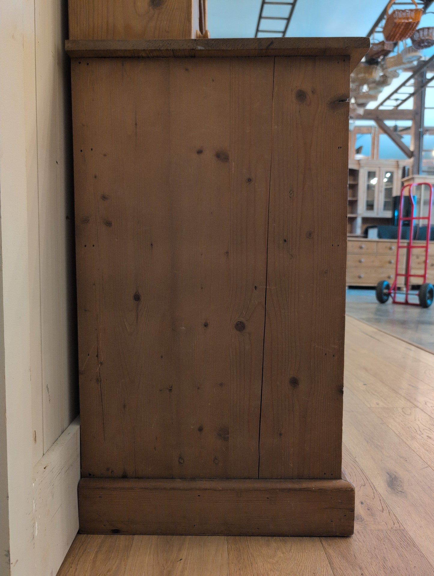 Vintage English Pine Kitchen Hutch