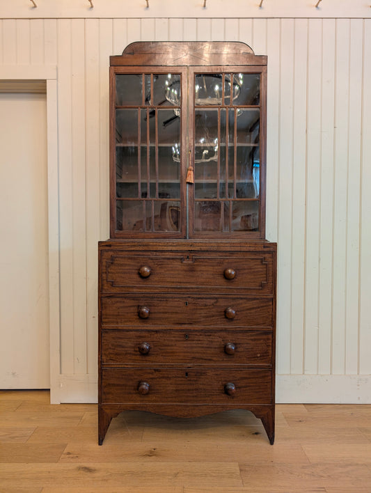 Mahogany Glass Door Secretaire