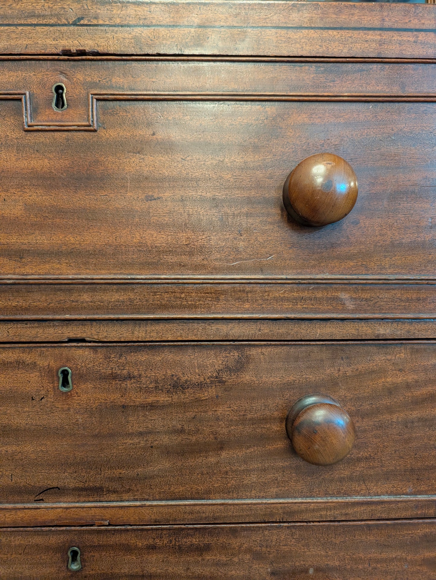 Mahogany Glass Door Secretaire