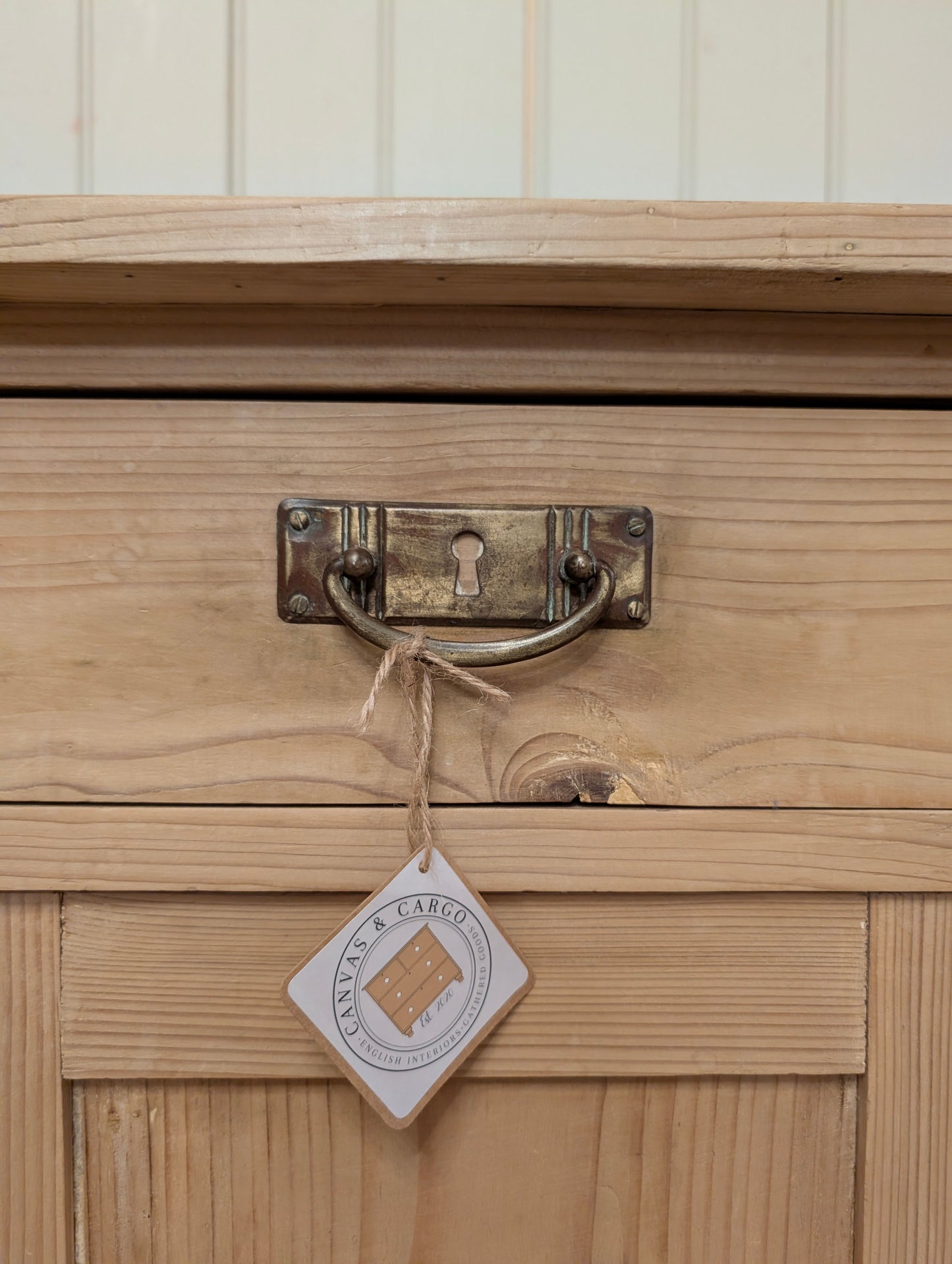 Stripped Pine Bedside Cupboard
