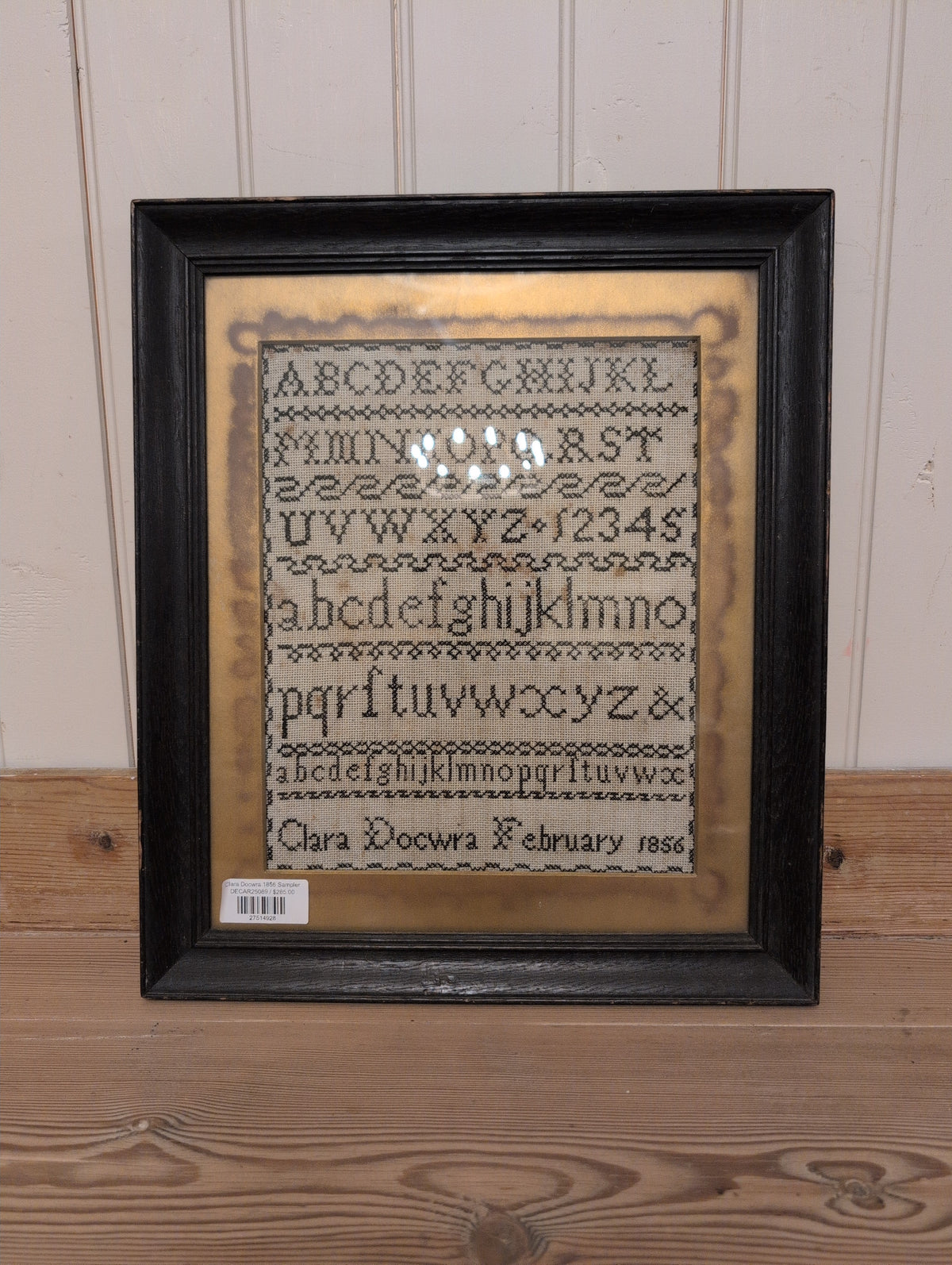 Clara Docwra 1856 Sampler