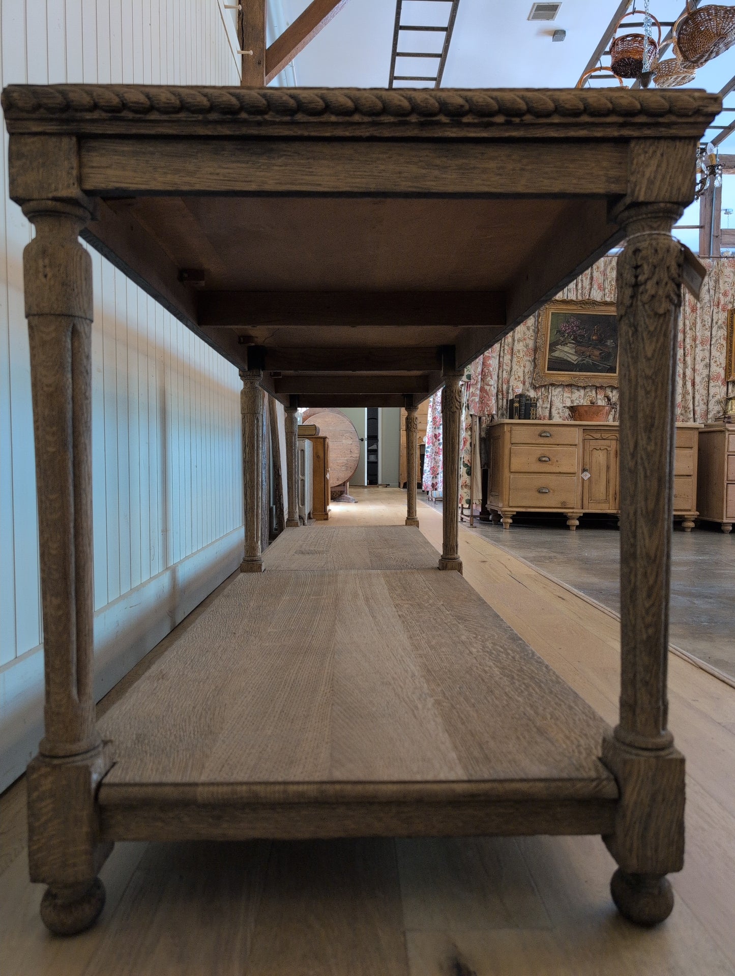 Scrubbed Oak Belgian Drapers Table 2