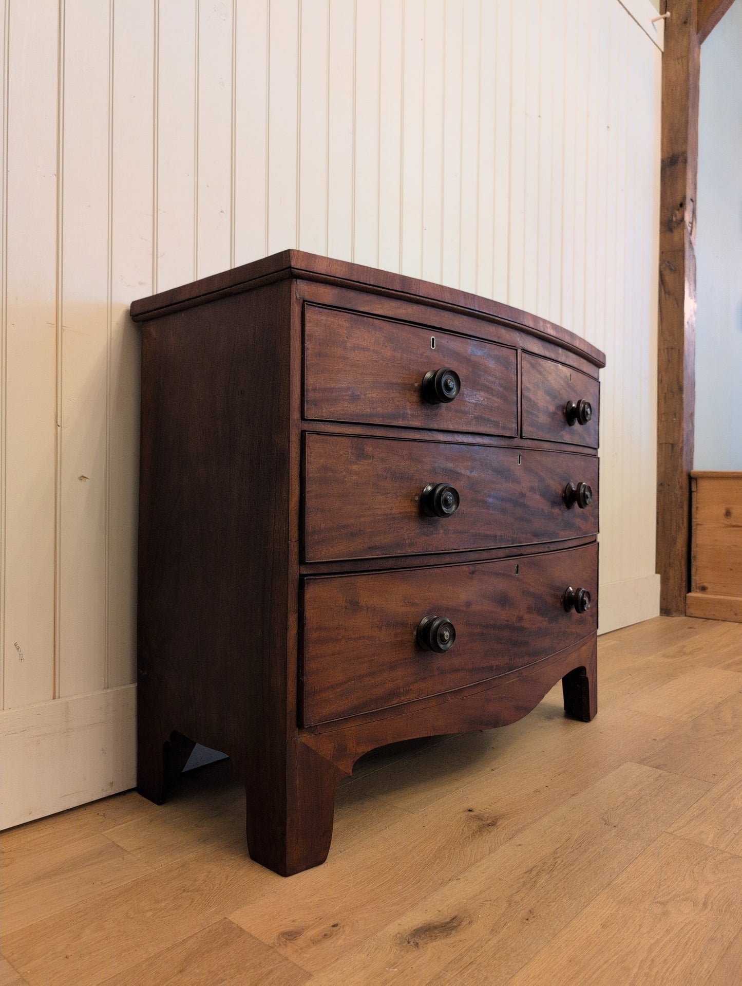 Mahogany 2 Over 2 Bow Front Chest