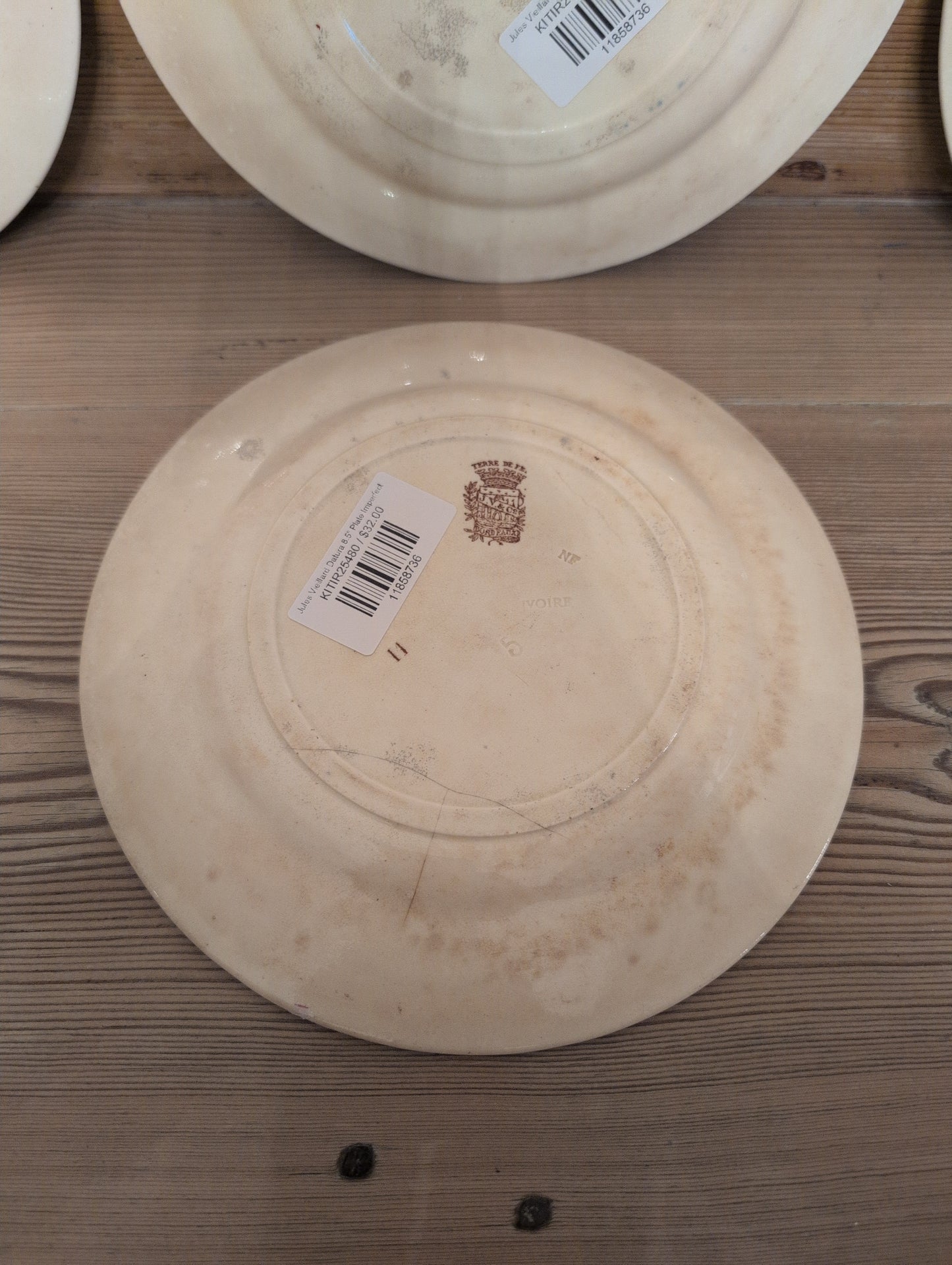 Jules Vieillard Datura 8.5" Plate Imperfect