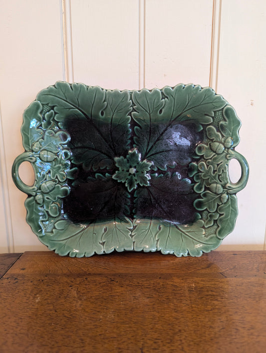 Majolica Oak Leaf and Acorn Platter