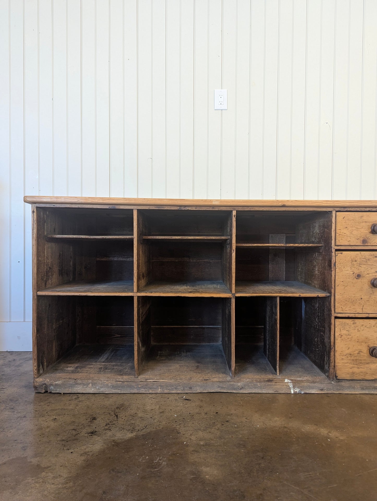 12ft Pine Haberdashery Counter