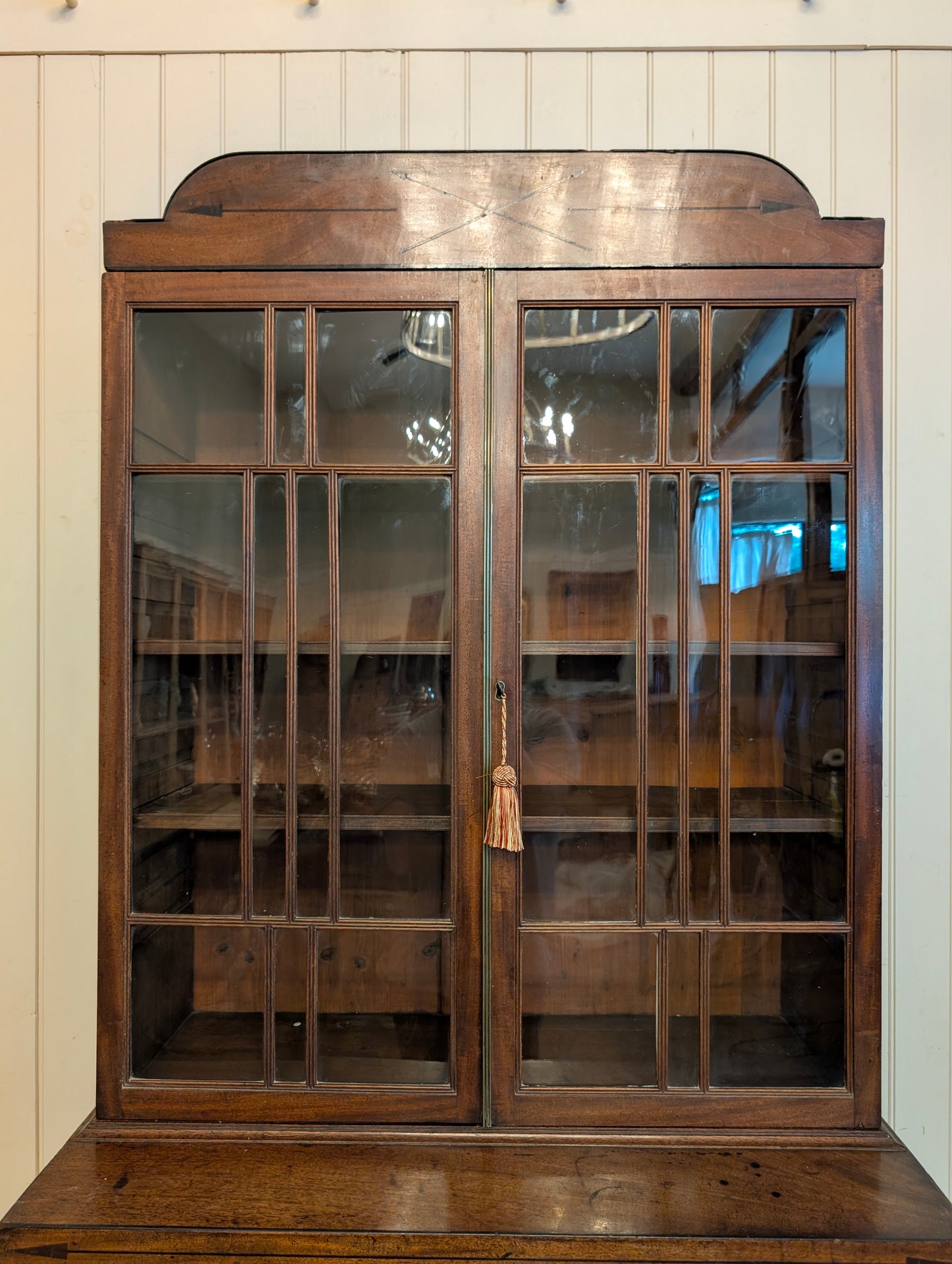 Mahogany Glass Door Secretaire