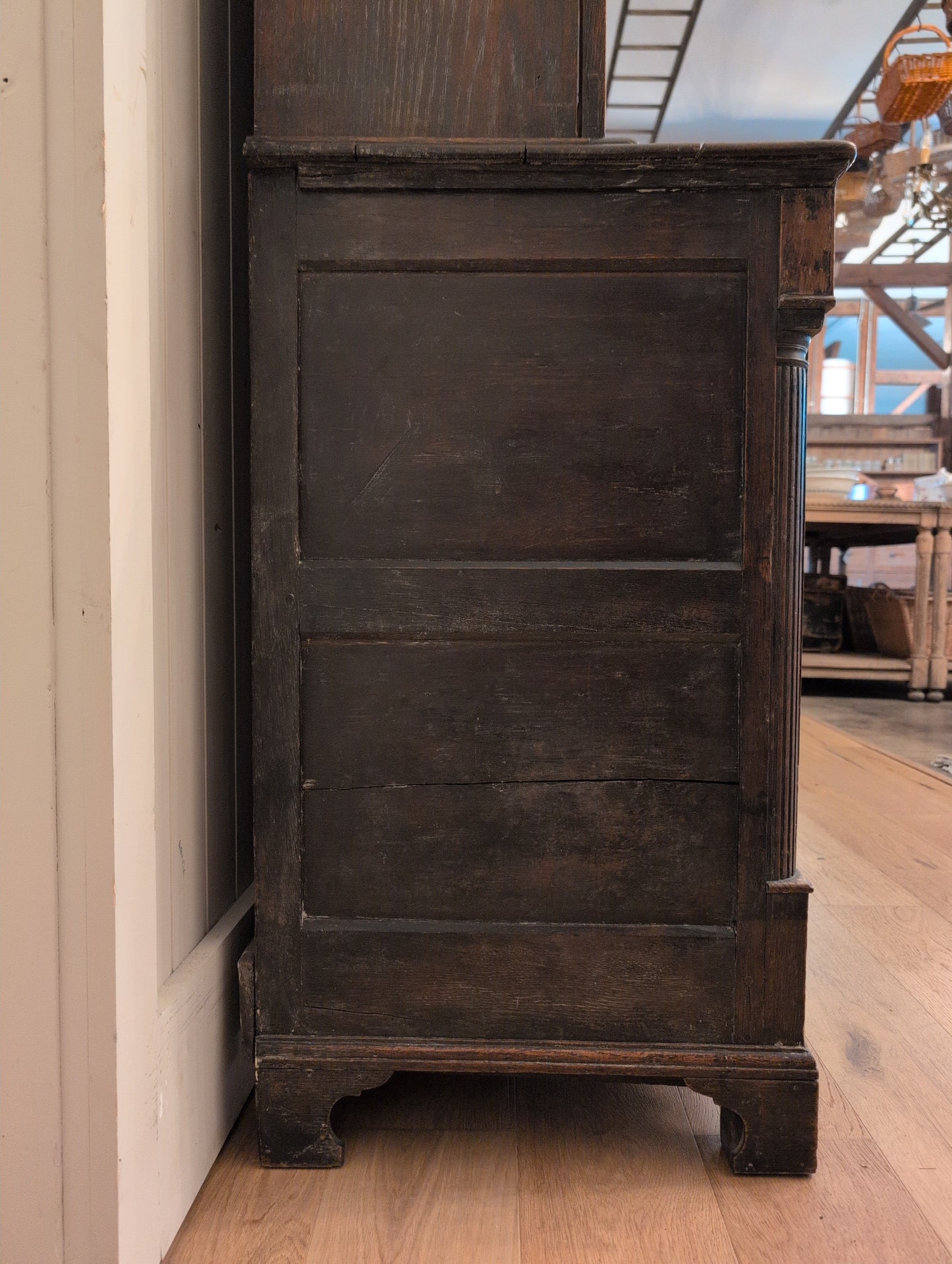 Georgian Oak Glazed Dresser