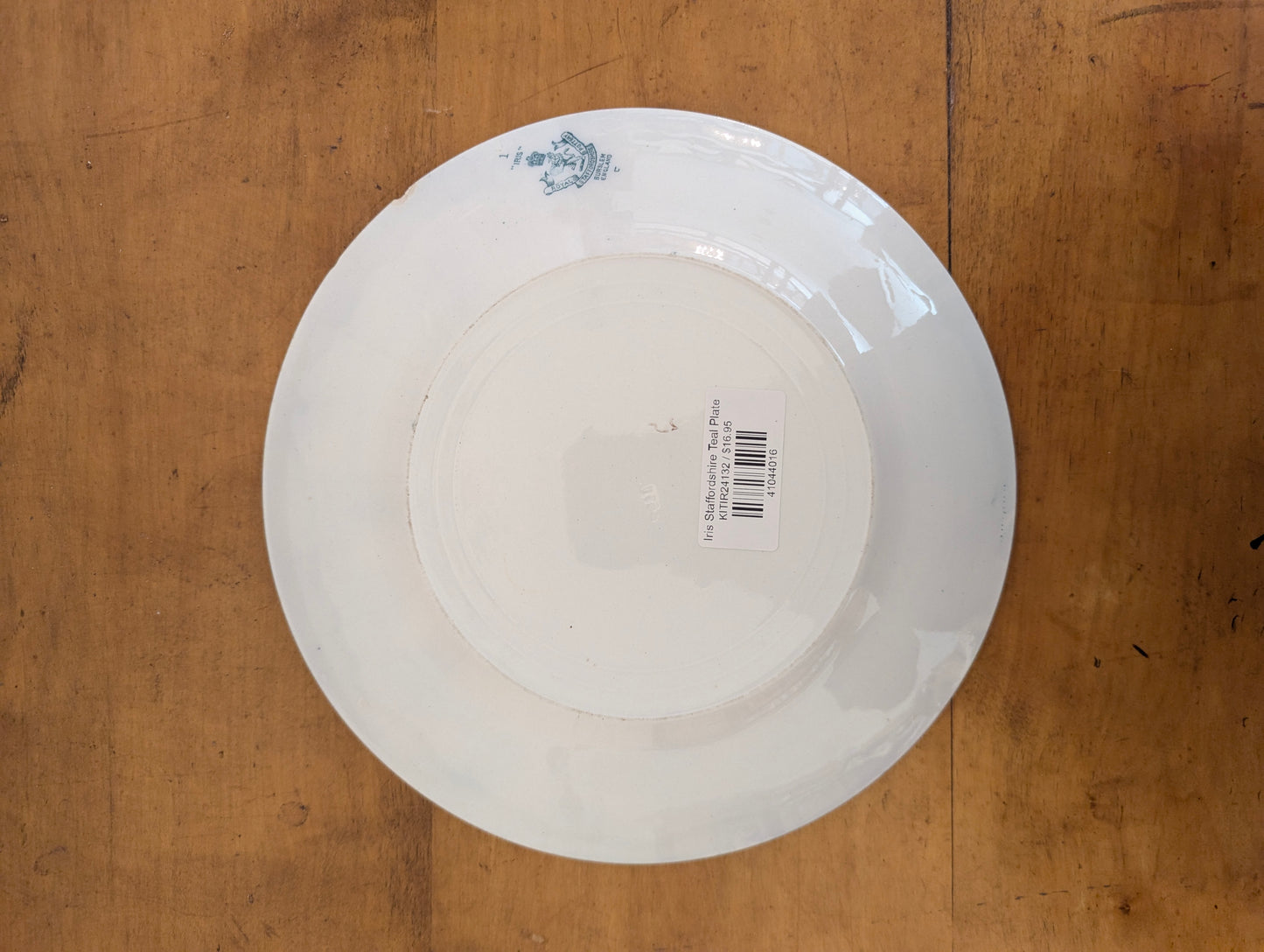 Iris Staffordshire Teal Plate