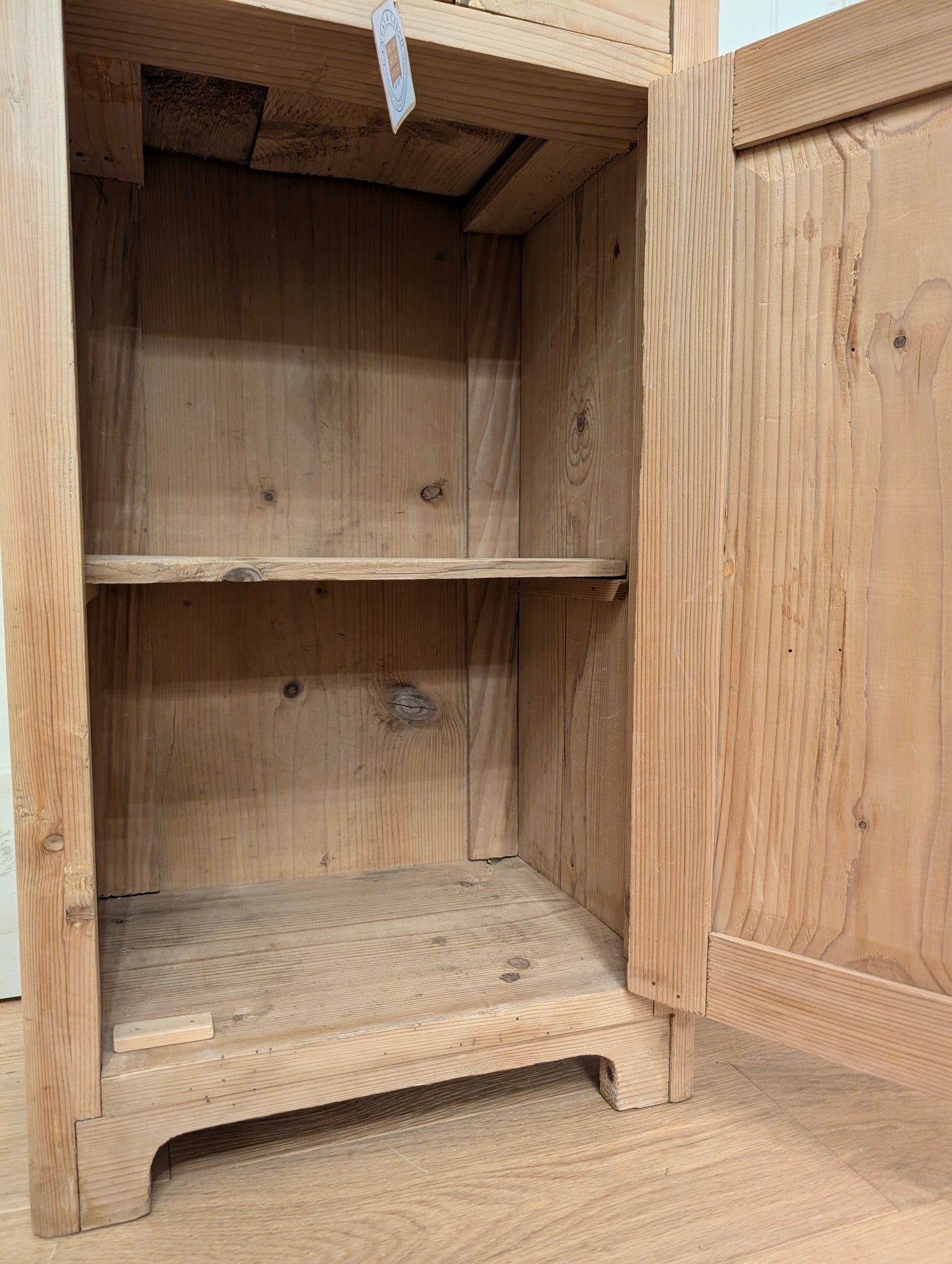 Stripped Pine Bedside Cupboard
