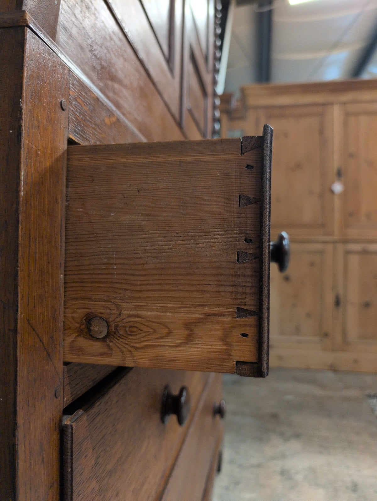 English Oak 2 Over 2 Linen Press