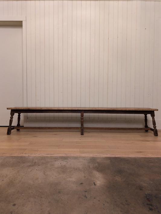 19th C. English Oak Bench A