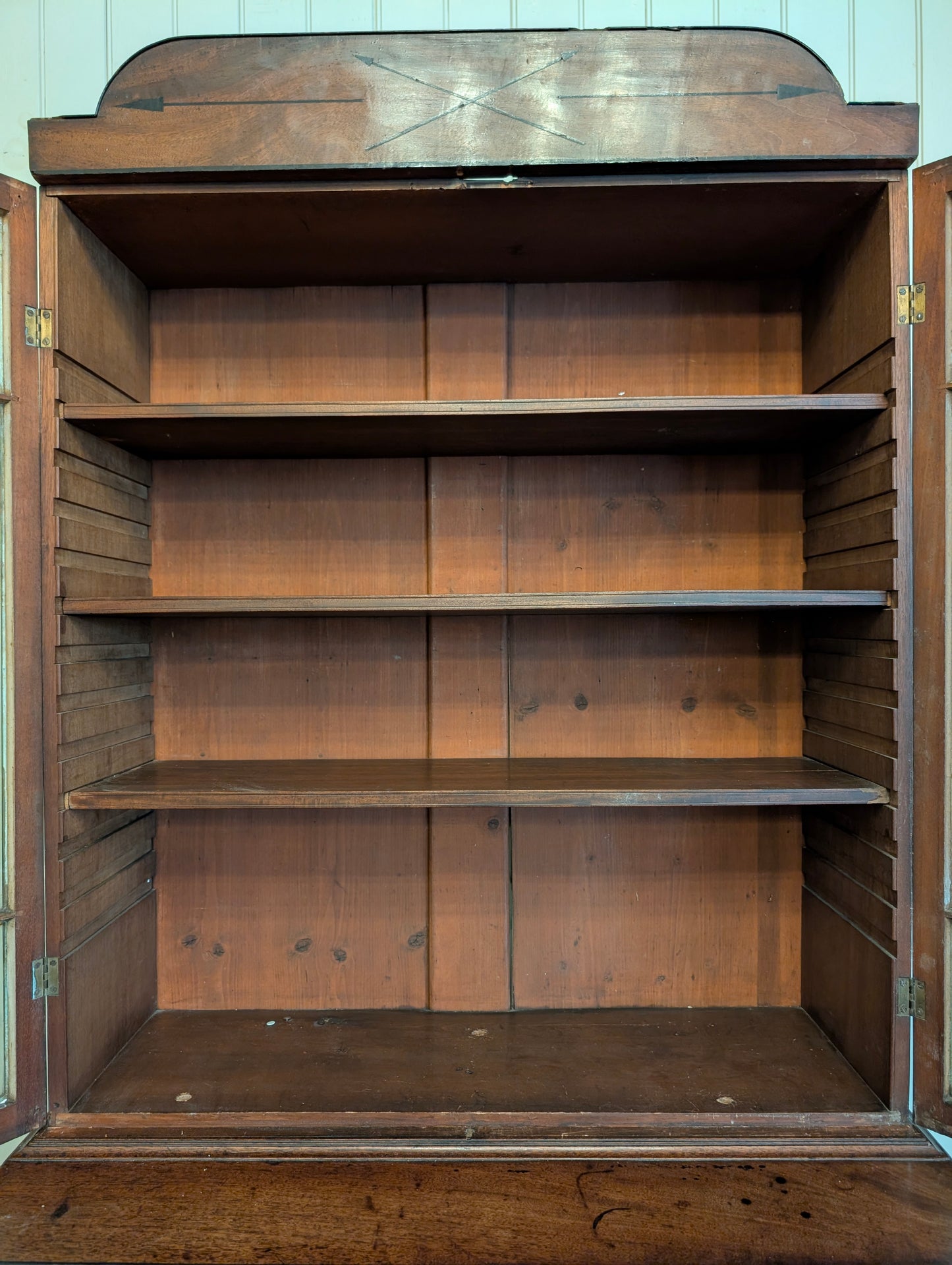 Mahogany Glass Door Secretaire
