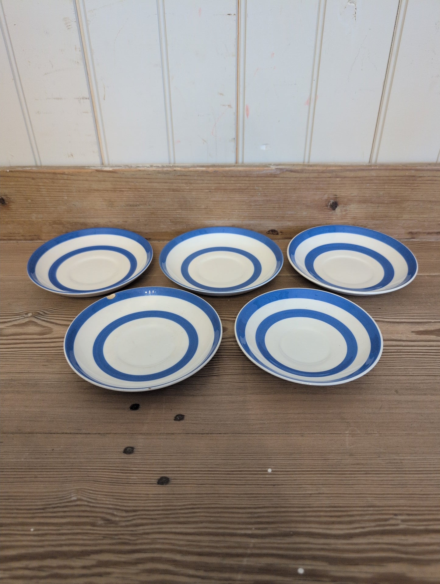 Cornishware Saucer Green Shield