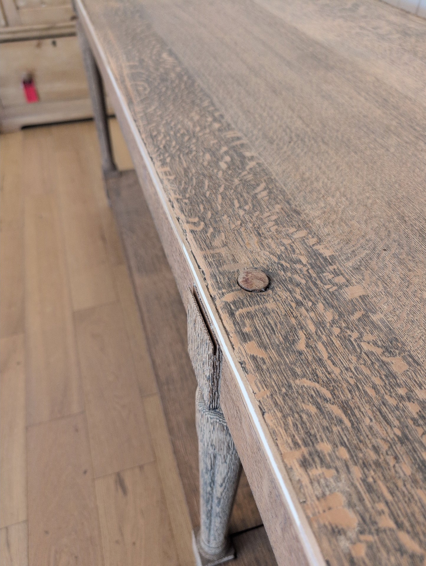 Scrubbed Oak Belgian Drapers Table 2