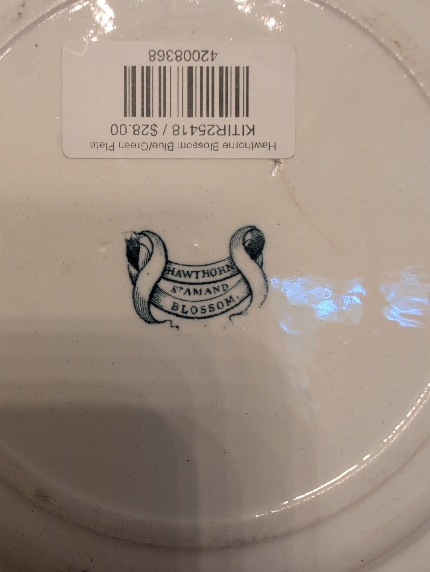 Hawthorne Blossom Blue/Green Plate