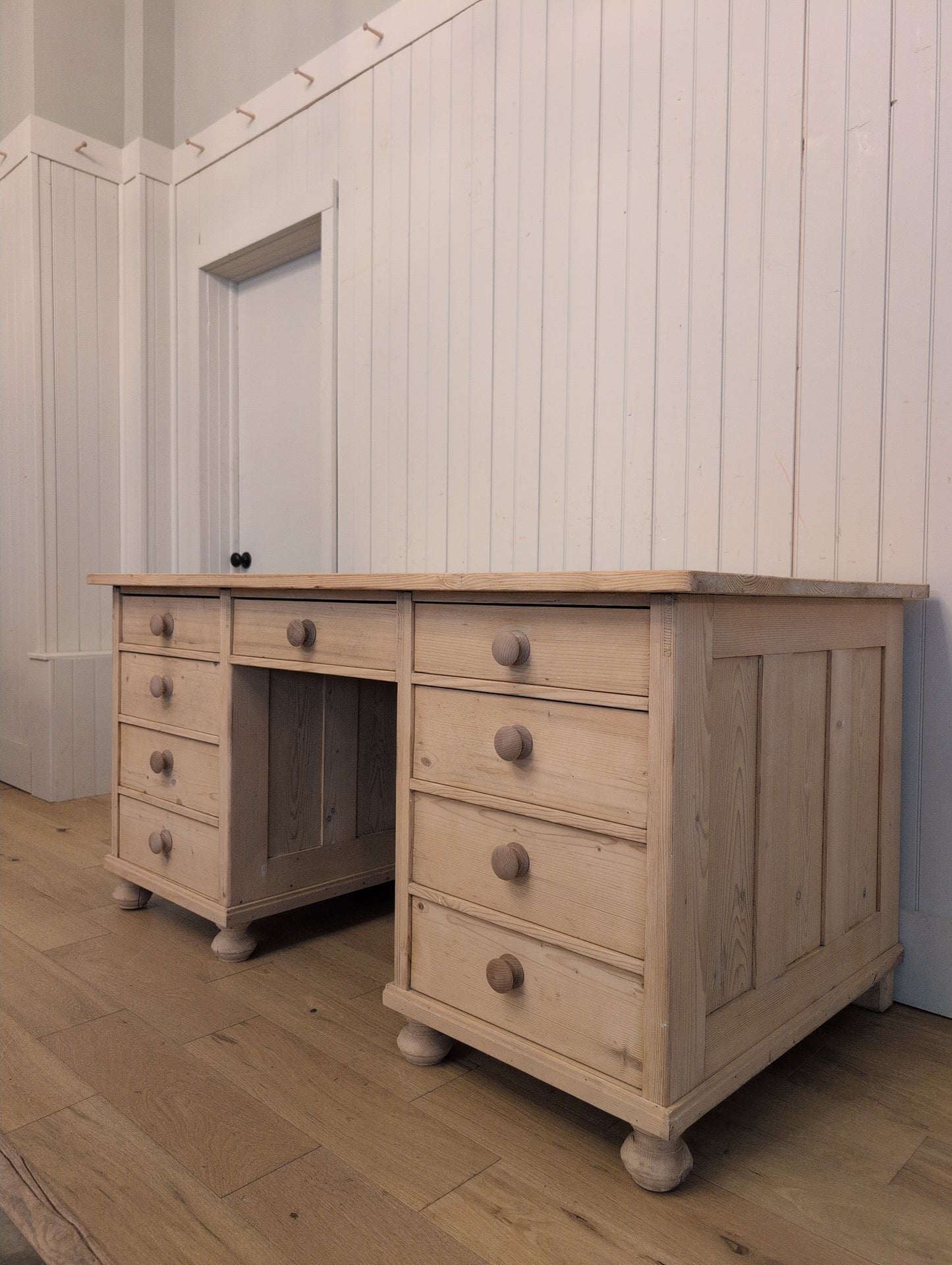 Stripped Pine Partners Desk