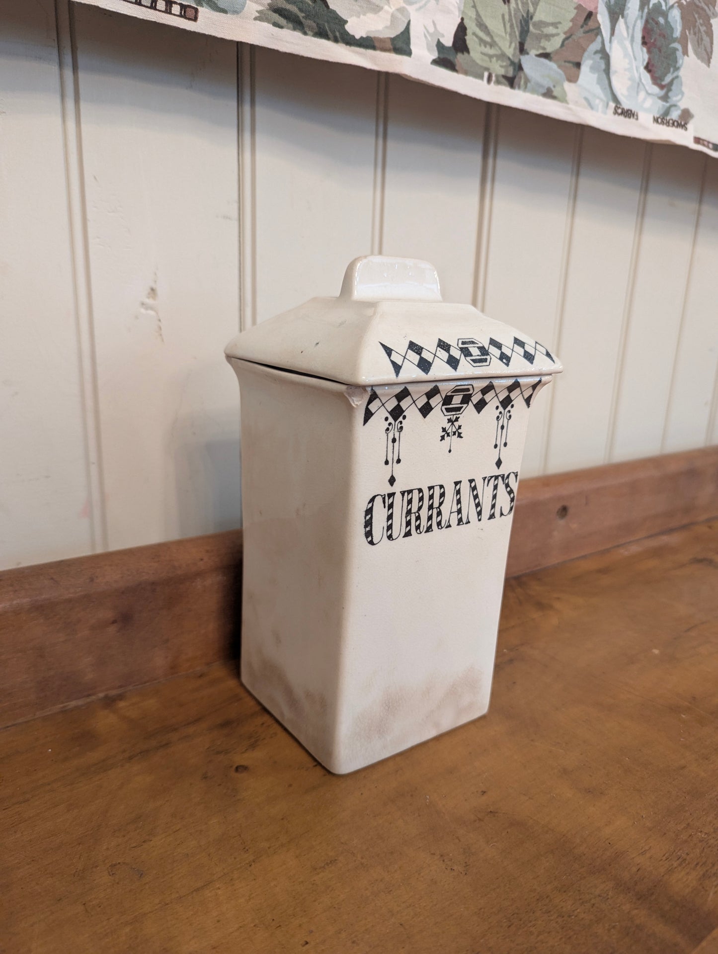 English Art Deco Canister
