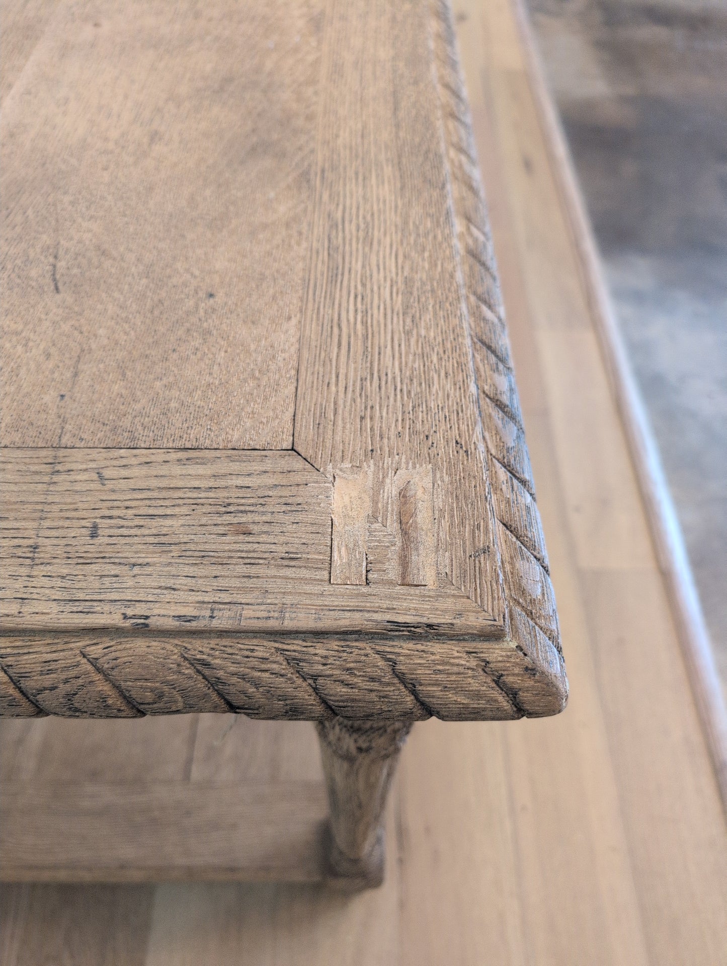 Scrubbed Oak Belgian Drapers Table 3