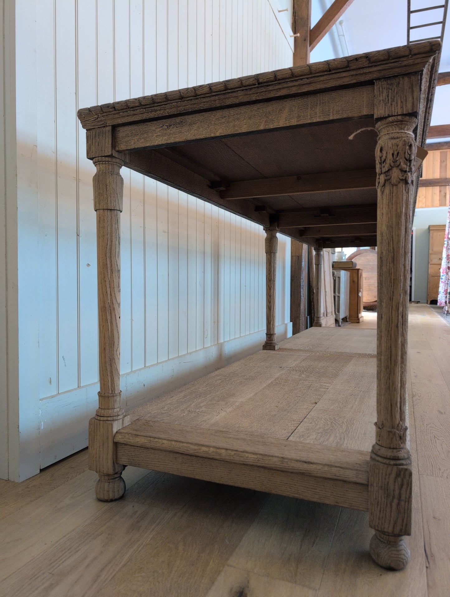 Scrubbed Oak Belgian Drapers Table 3