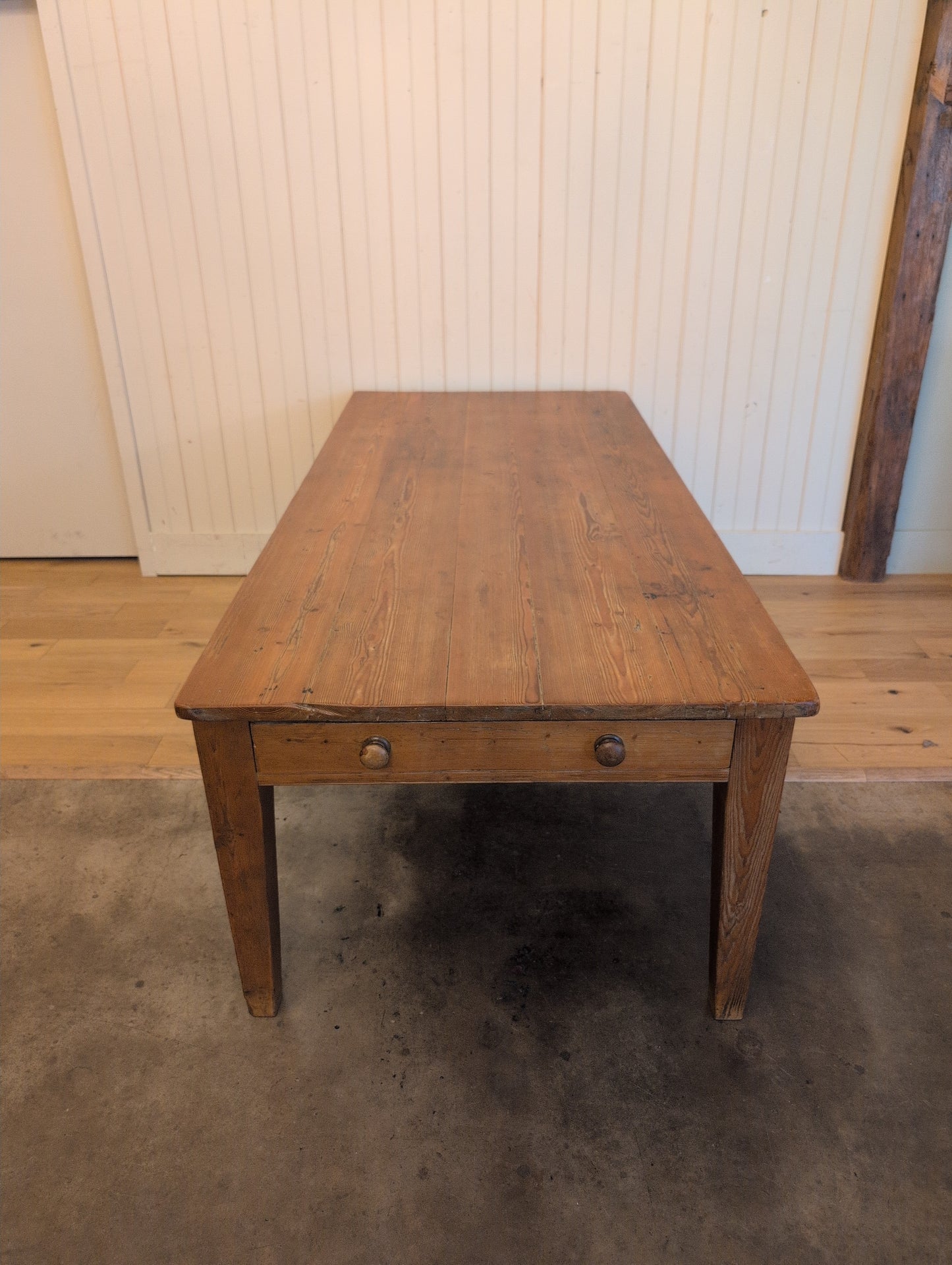 Victorian Pine 2 Drawer Dining Table